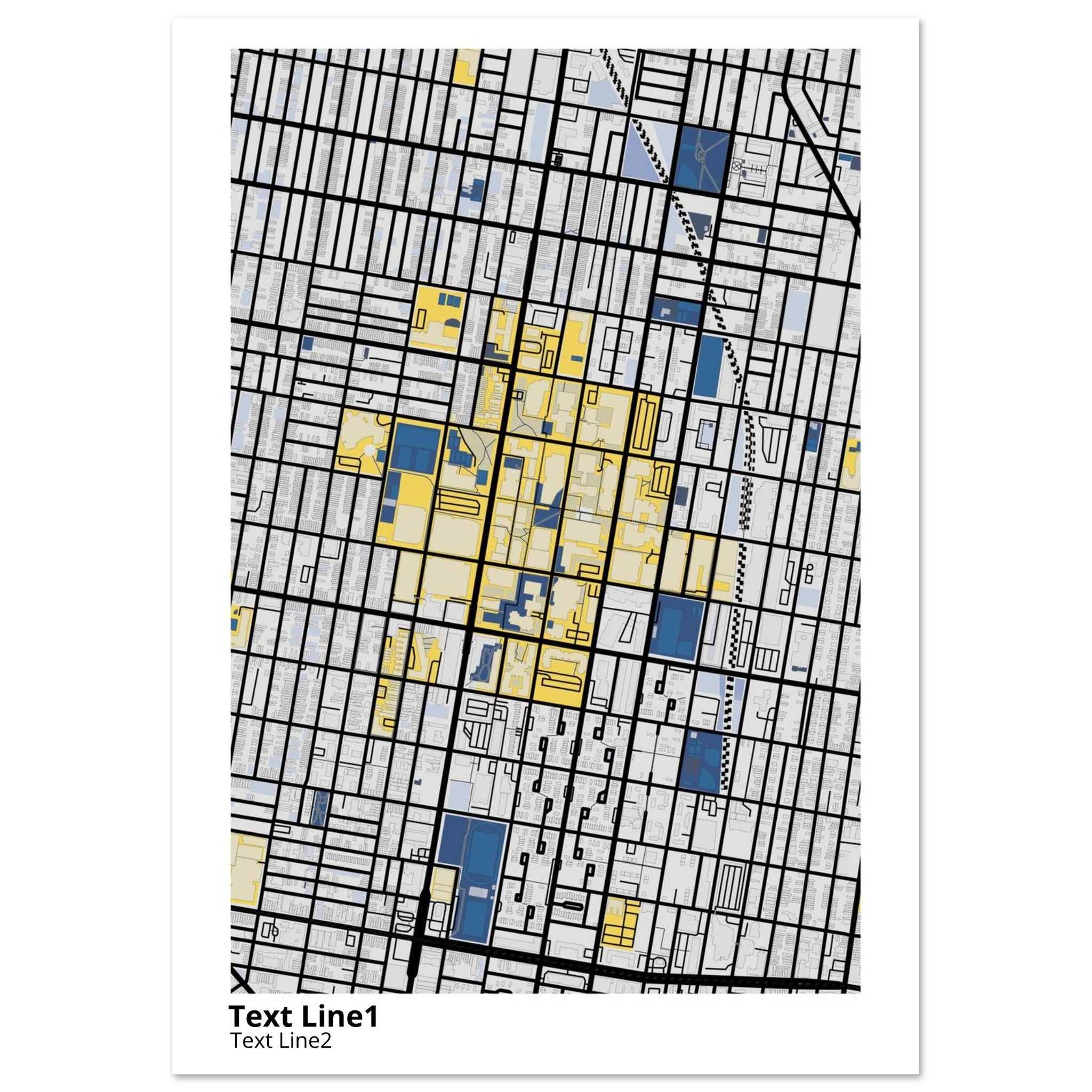 Temple University Pennsylvania Campus Map Poster | Graduation Gift - Ink And Atlas
