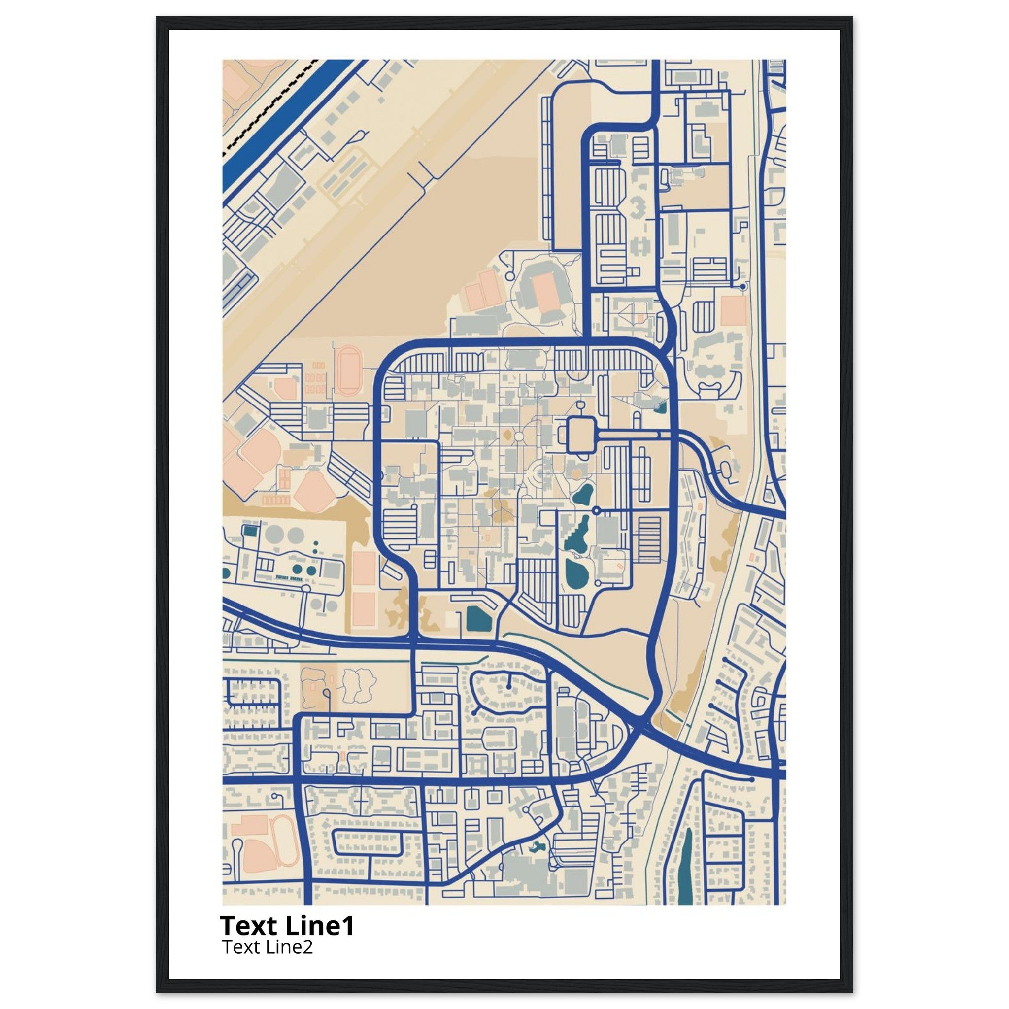florida atlantic university campus map poster