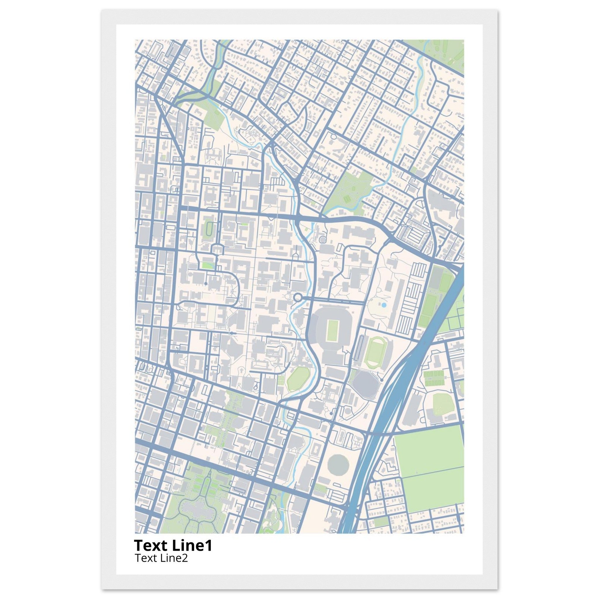 University of Texas at Austin Campus Map Poster | Graduation Gift - Ink And Atlas