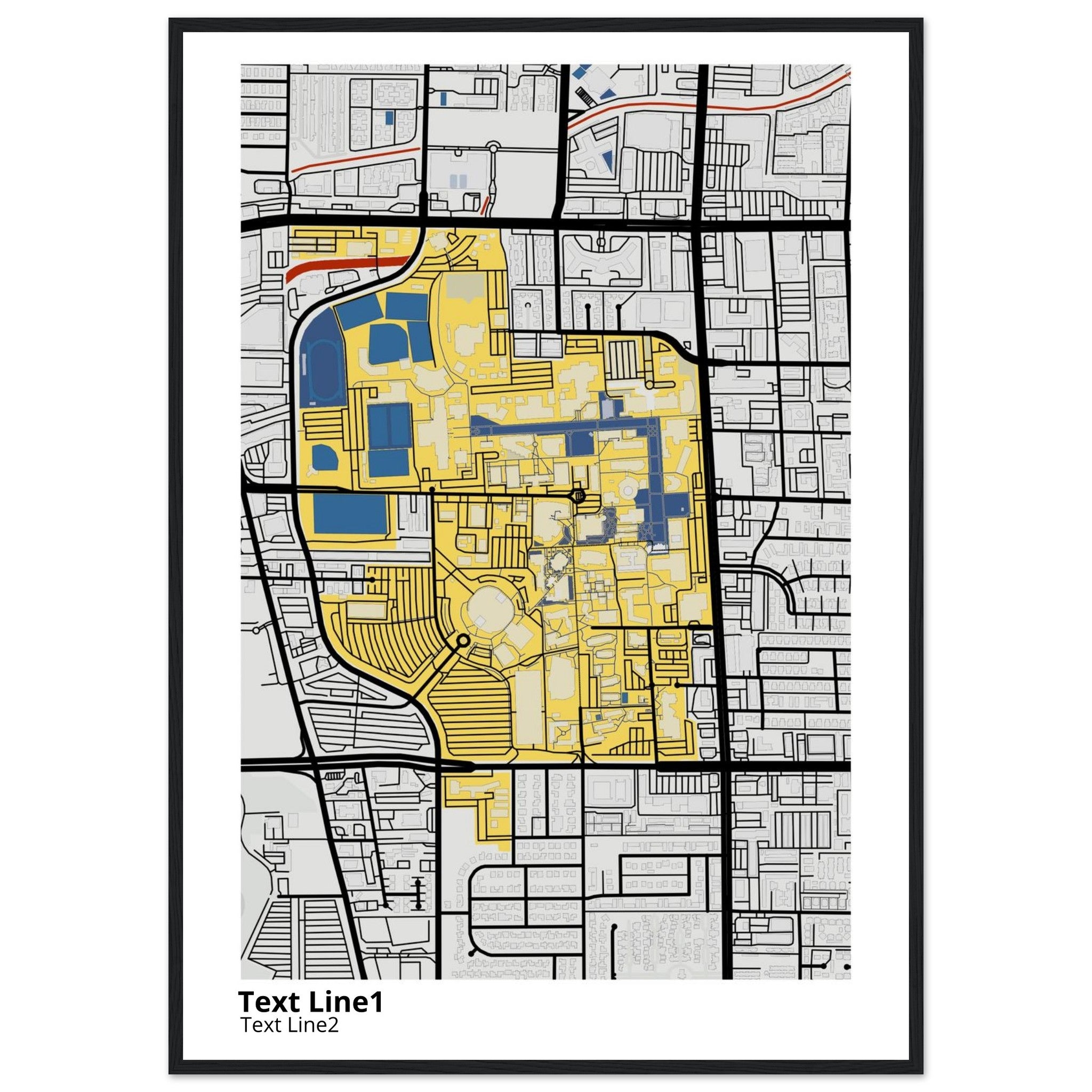 university of nevada las vegas campus map poster