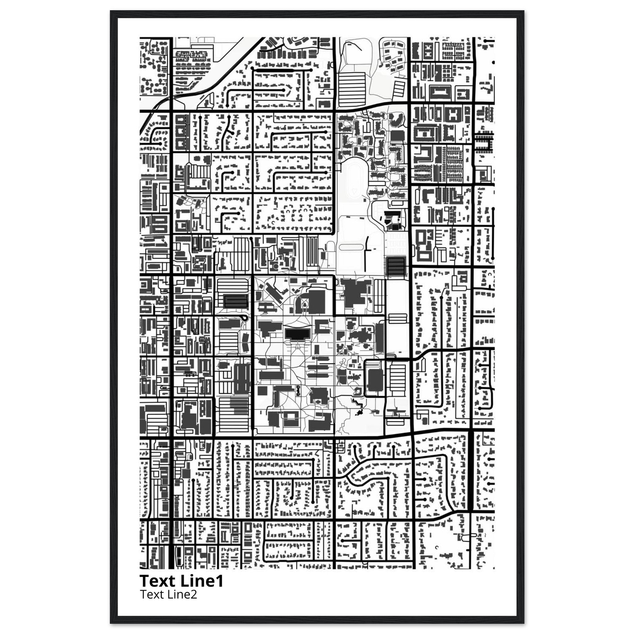 california state university northridge campus map poster