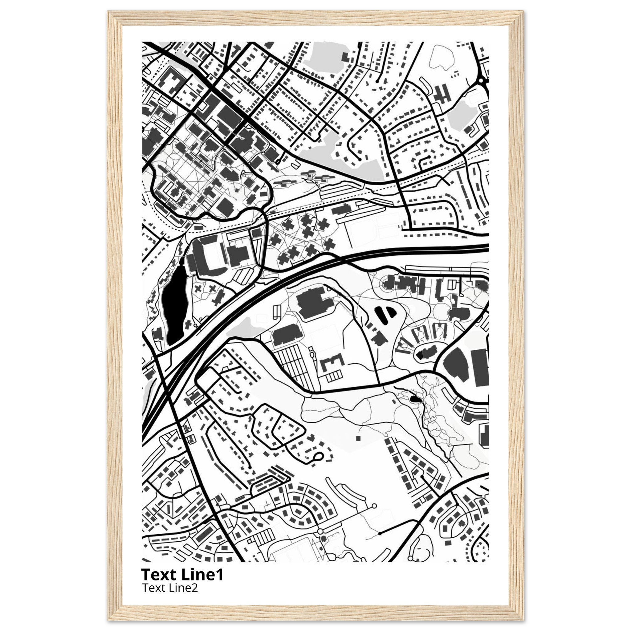 James Madison University Virginia Campus Map Poster | Graduation Gift - Ink And Atlas