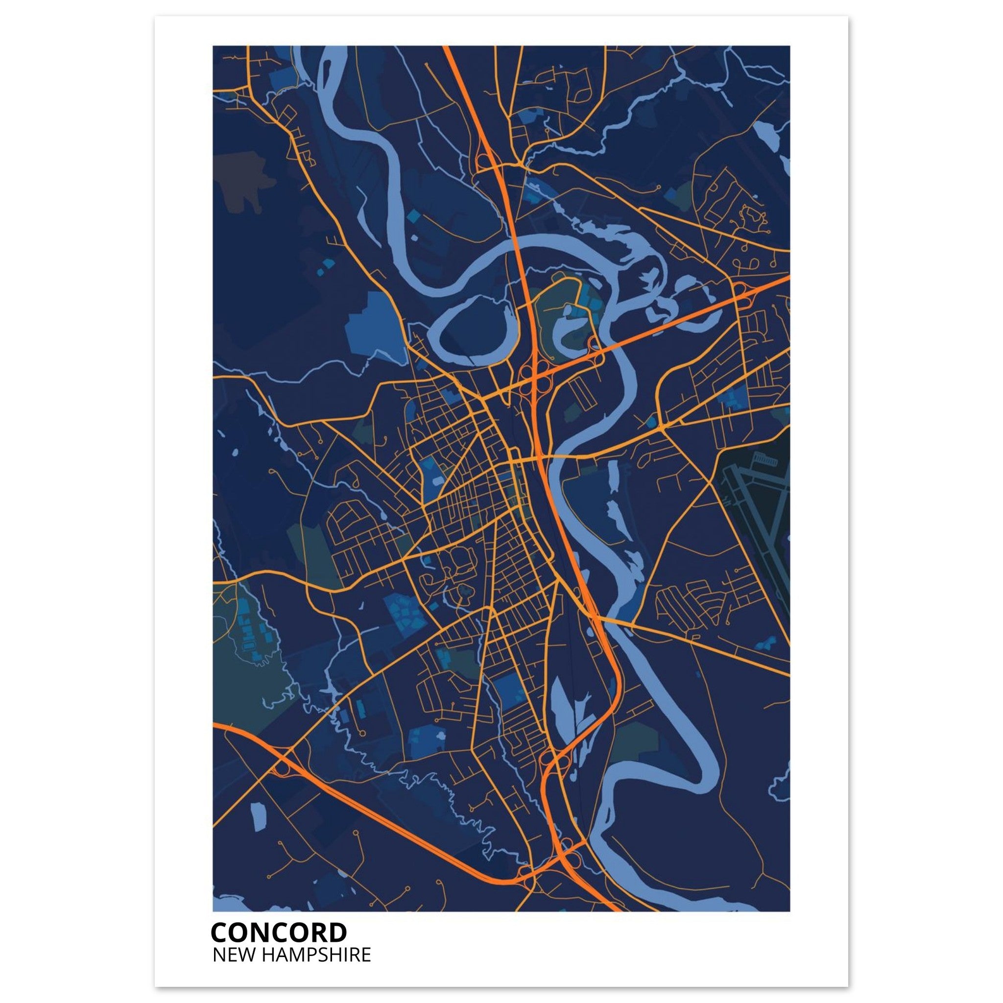 concord modern city map