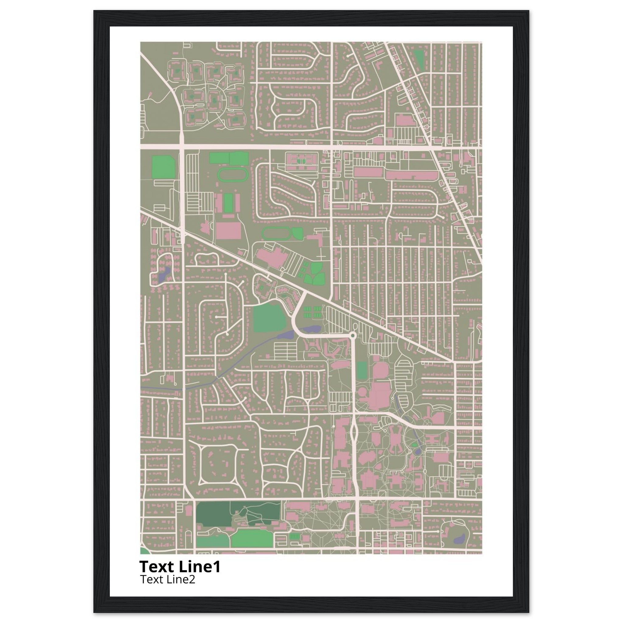 ball state university campus map poster