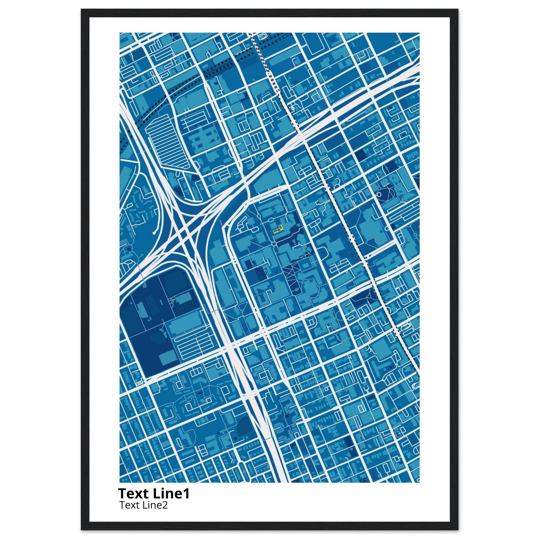 wayne state university campus map poster