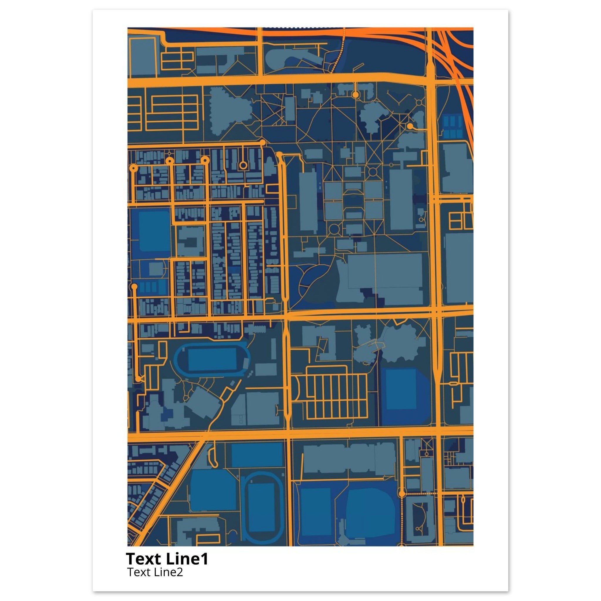 university of illinois chicago campus map poster