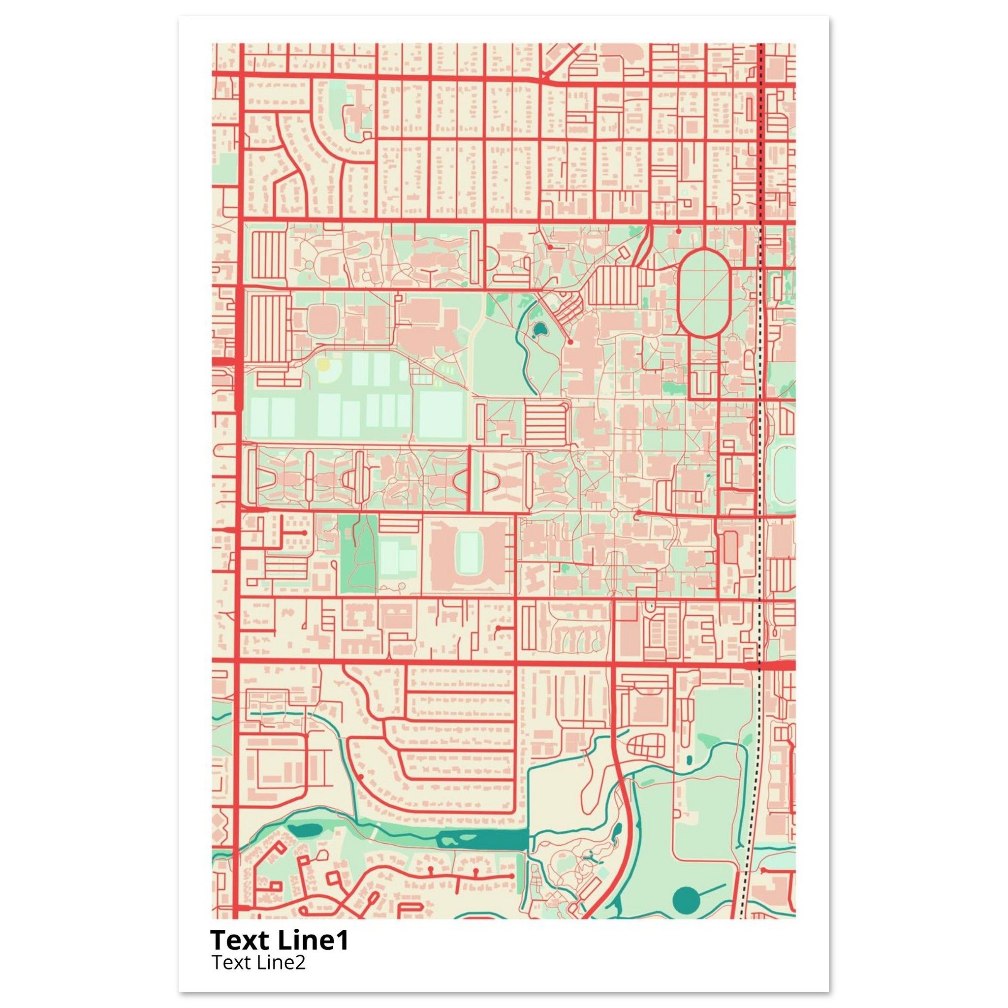 colorado state university fort collins campus map poster