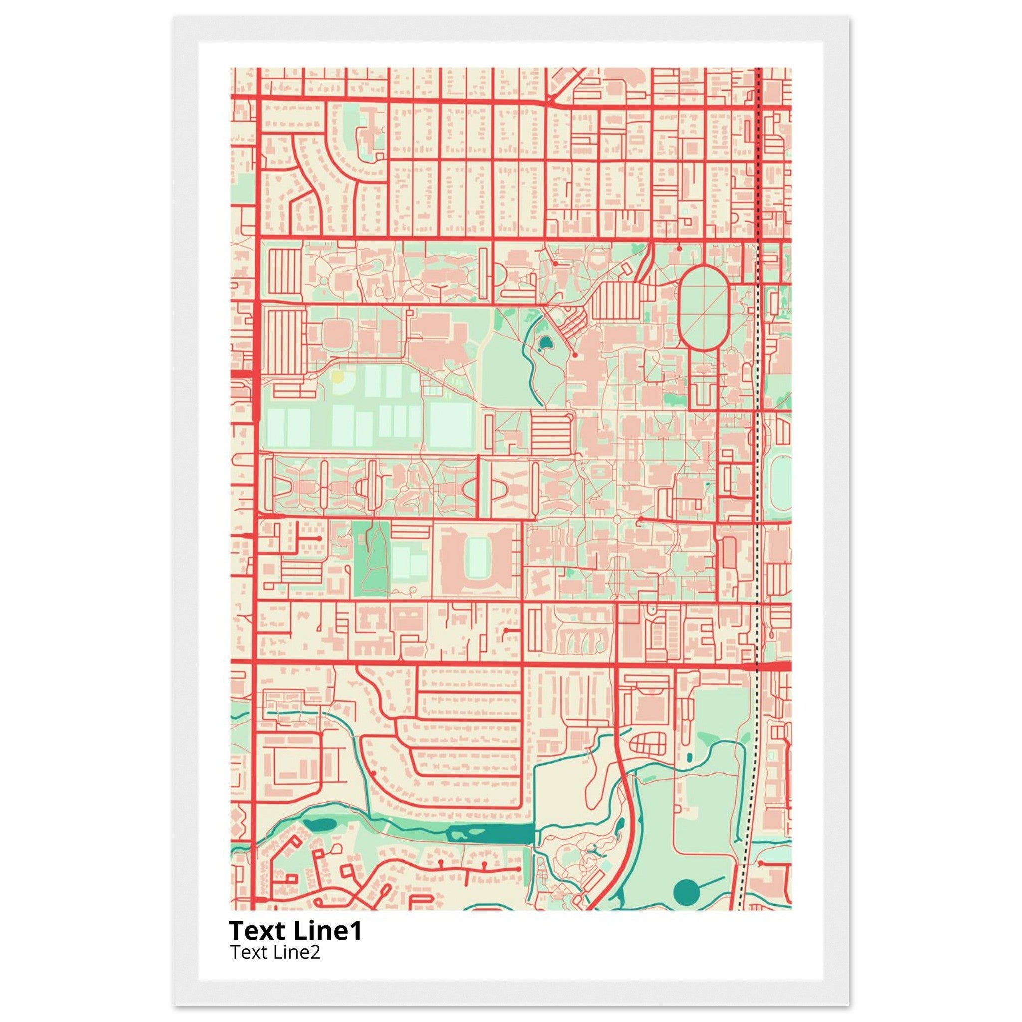 colorado state university fort collins campus map poster