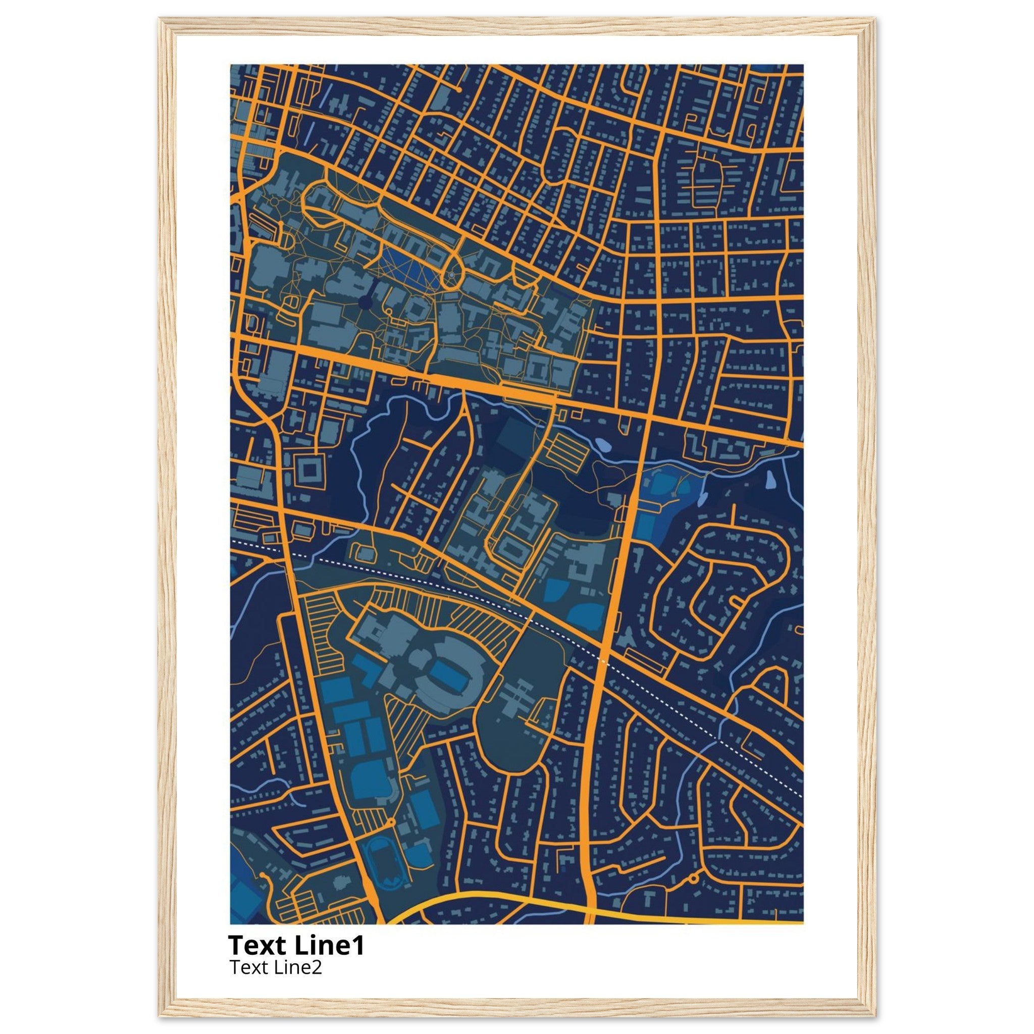 East Carolina University NC Campus Map Poster | Graduation Gift - Ink And Atlas