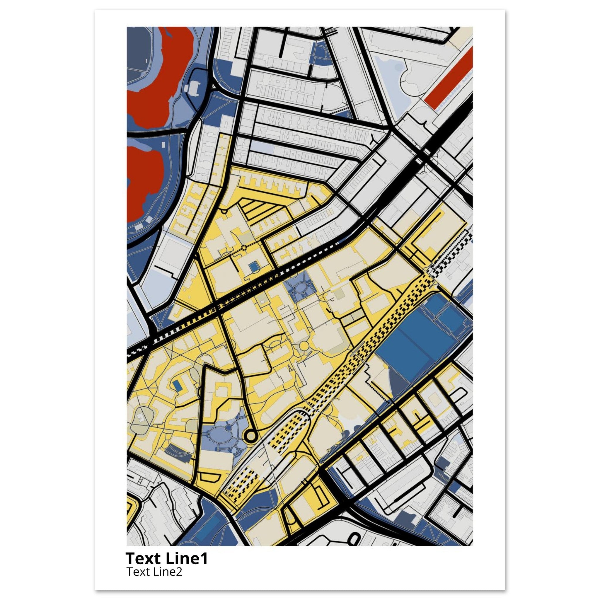 northeastern university campus map poster