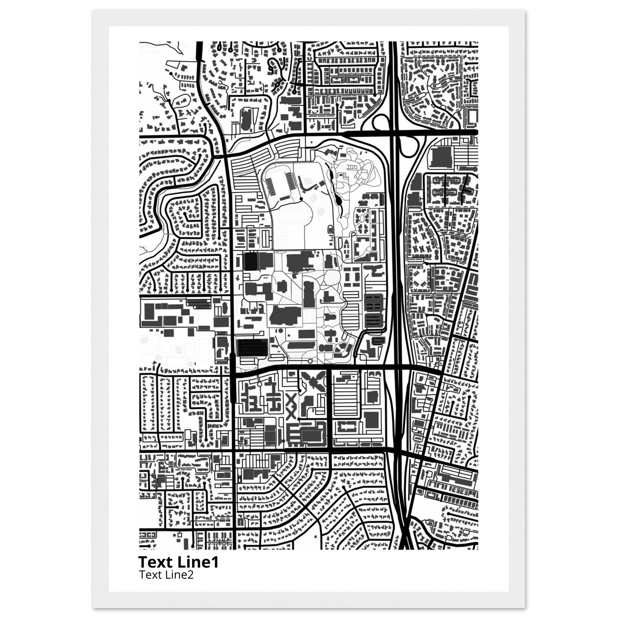 california state university fullerton campus map poster