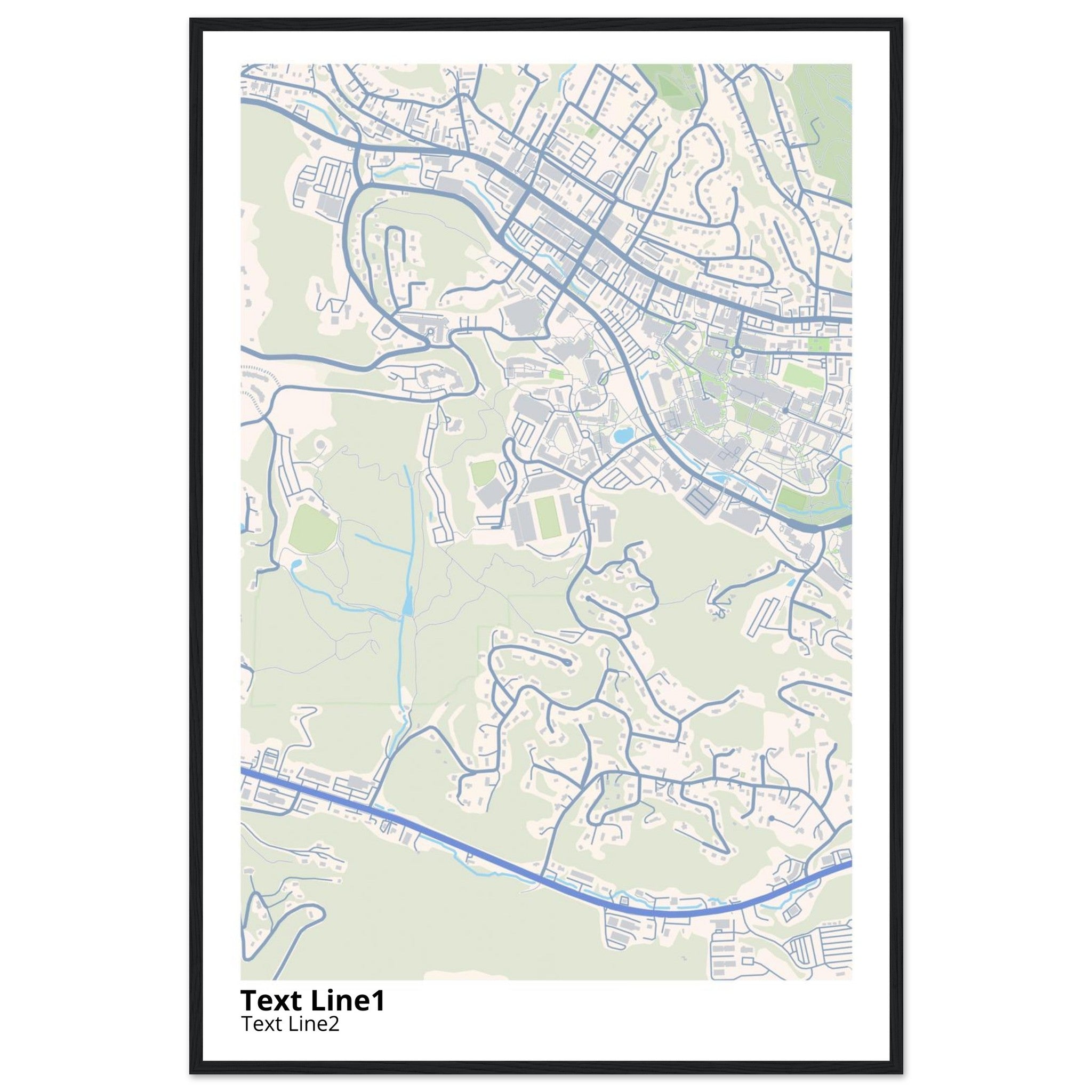 Appalachian State University NC Campus Map Poster | Graduation Gift - Ink And Atlas