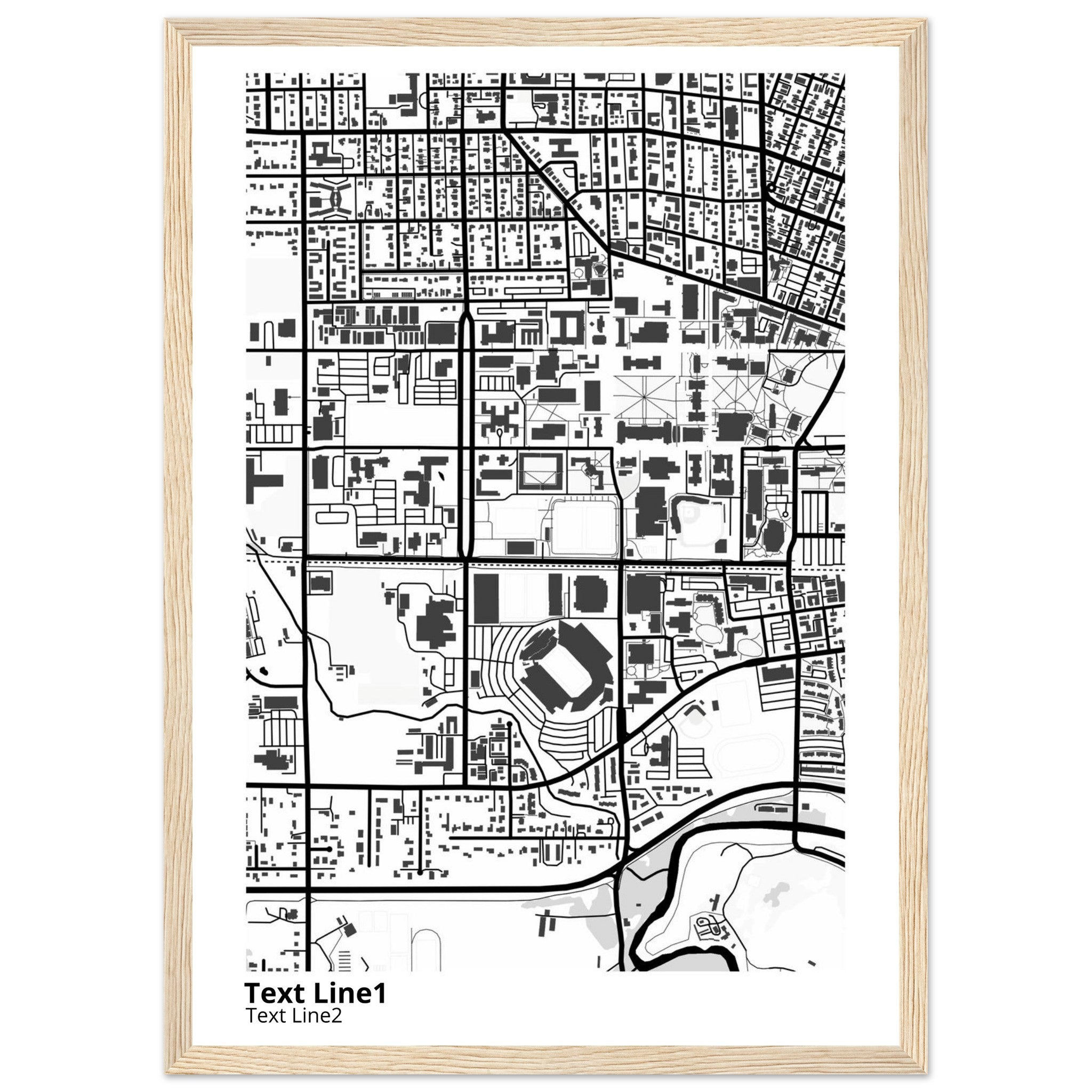 Oregon State University Campus Map Poster | Graduation Gift - Ink And Atlas