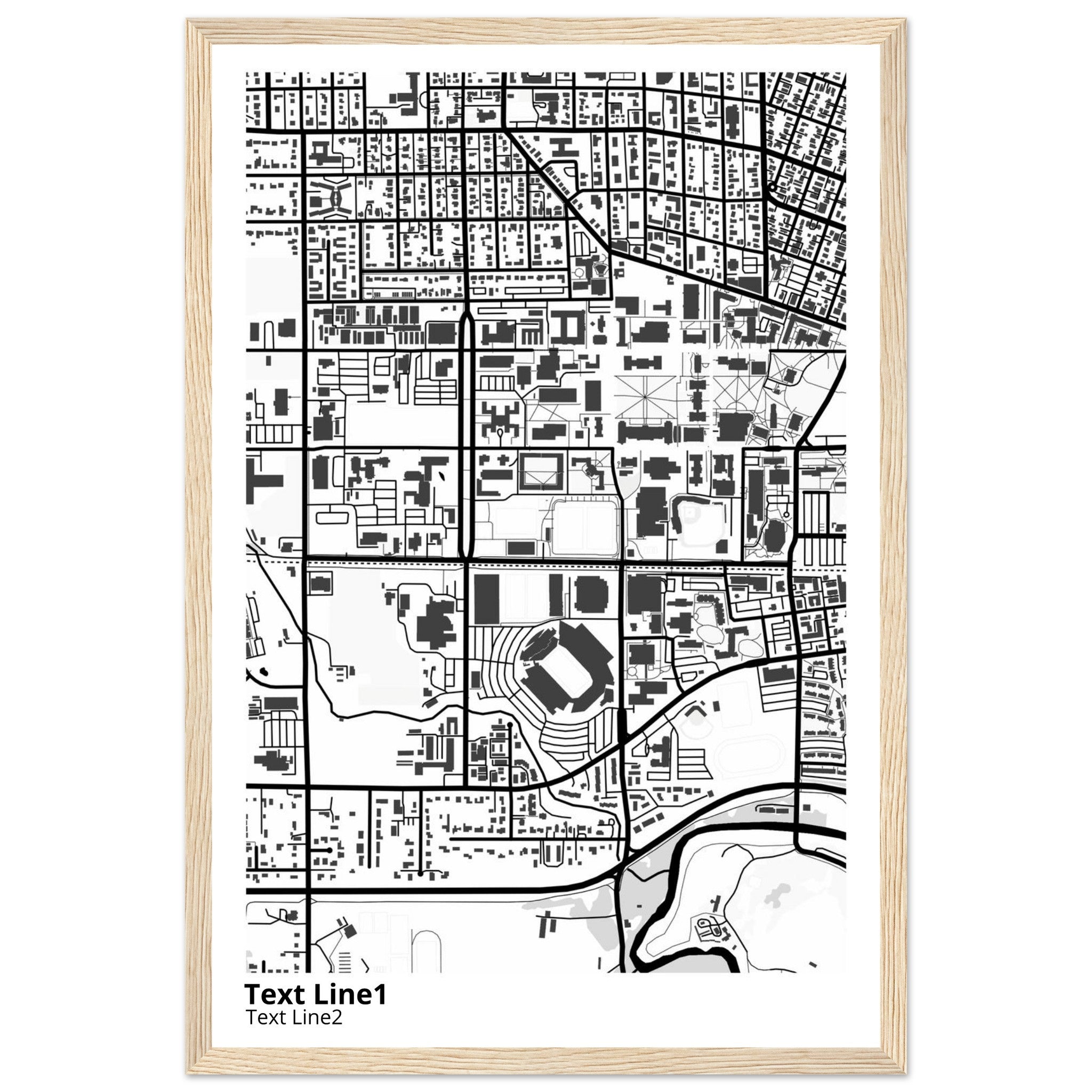Oregon State University Campus Map Poster | Graduation Gift - Ink And Atlas
