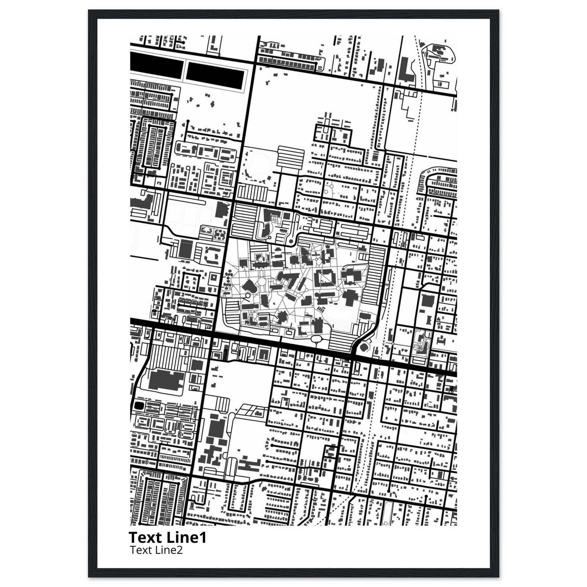 University of Texas Rio Grande Valley Campus Map Poster | Alumni Gift - Ink And Atlas
