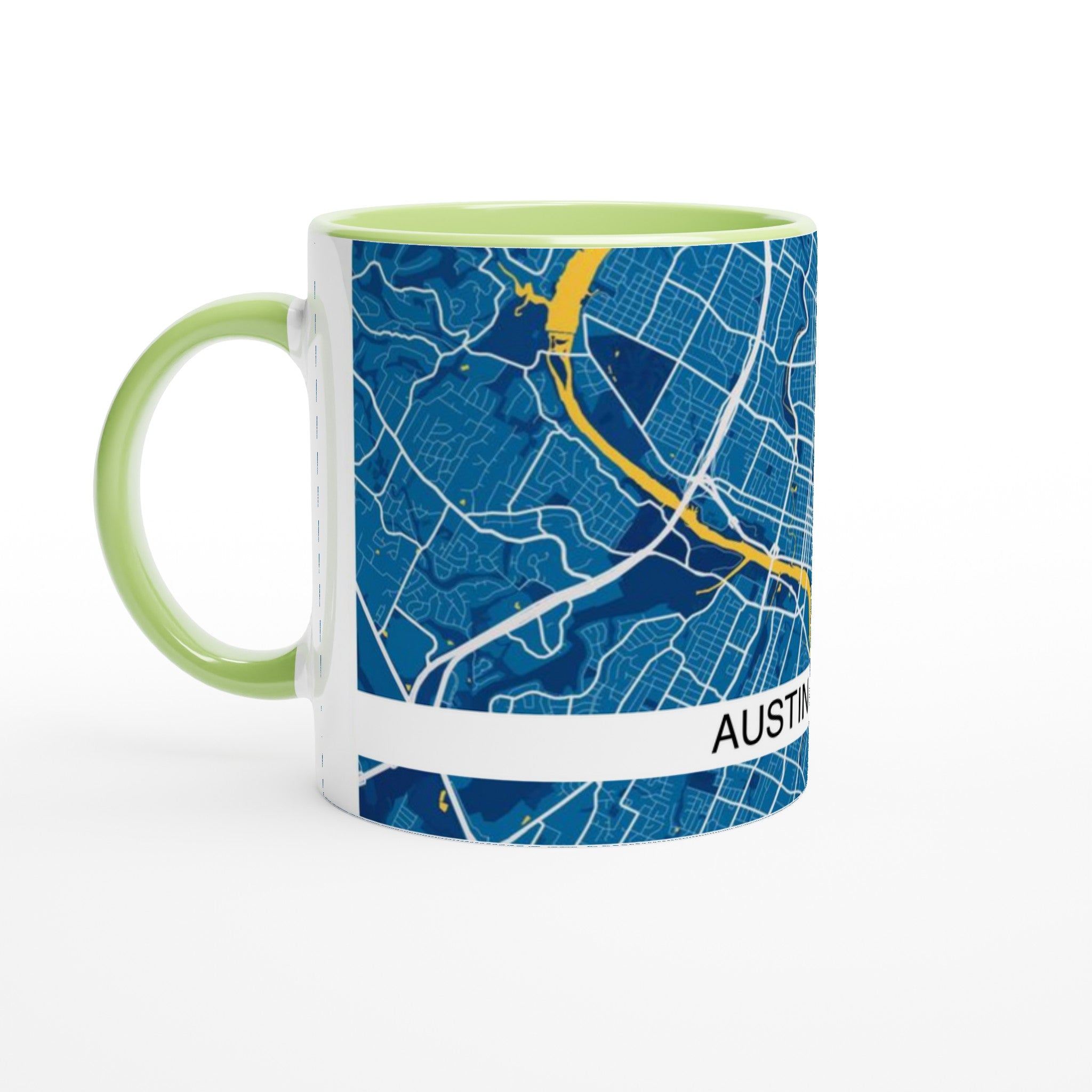 austin texas modern city map mug 11oz