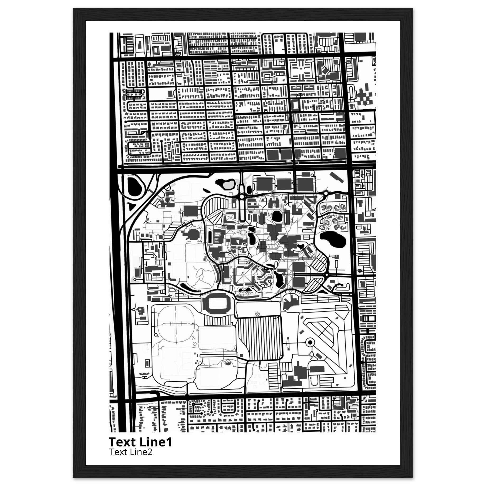 florida international university campus map poster