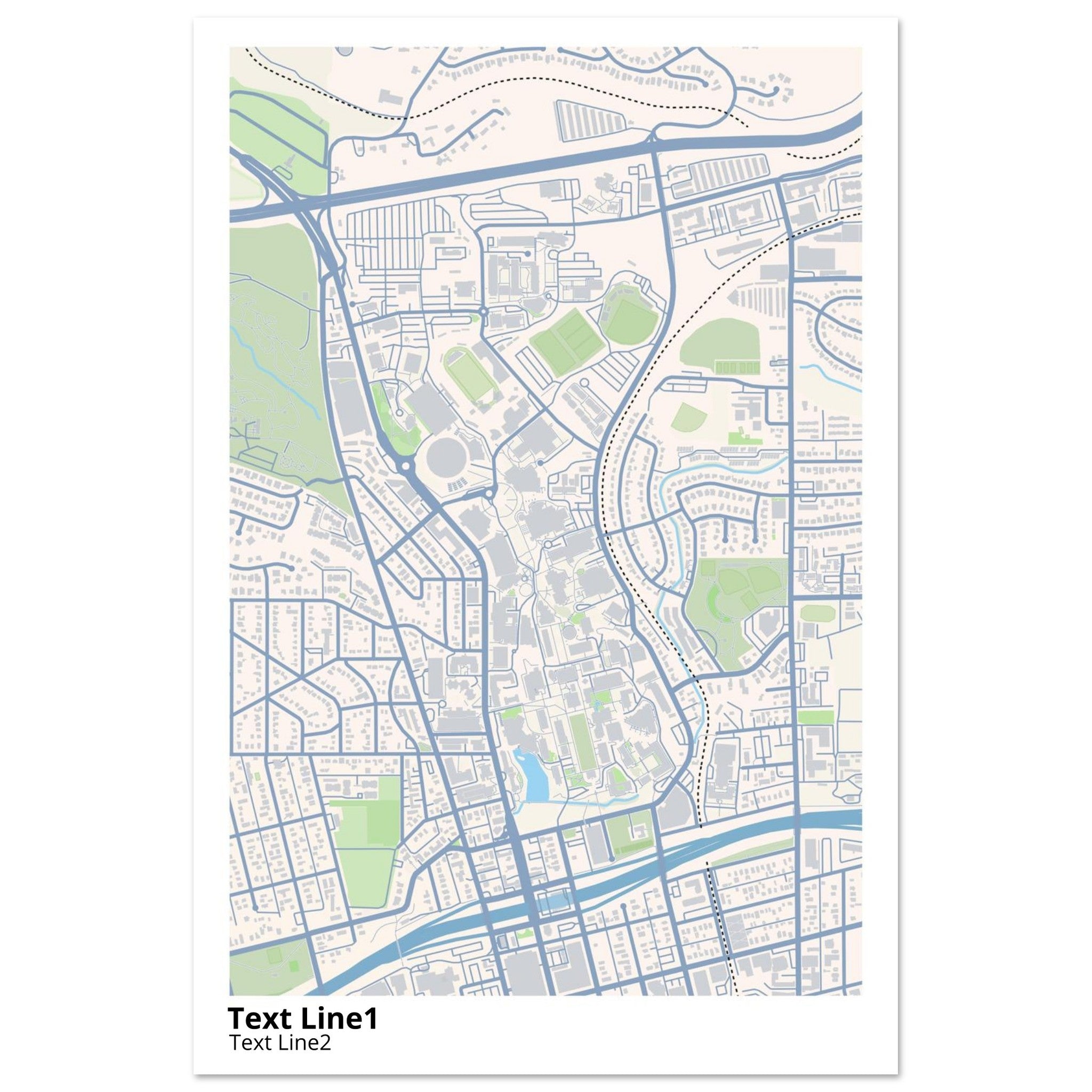 university of nevada reno campus map poster