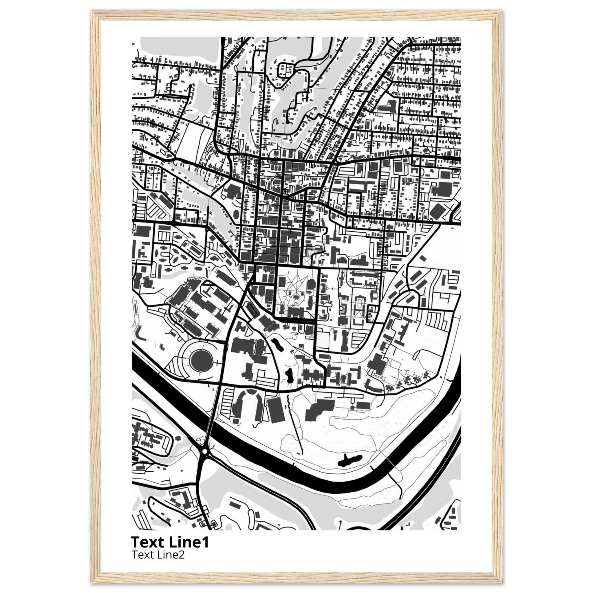 Ohio University (Main Campus) Campus Map Poster | Graduation Gift - Ink And Atlas