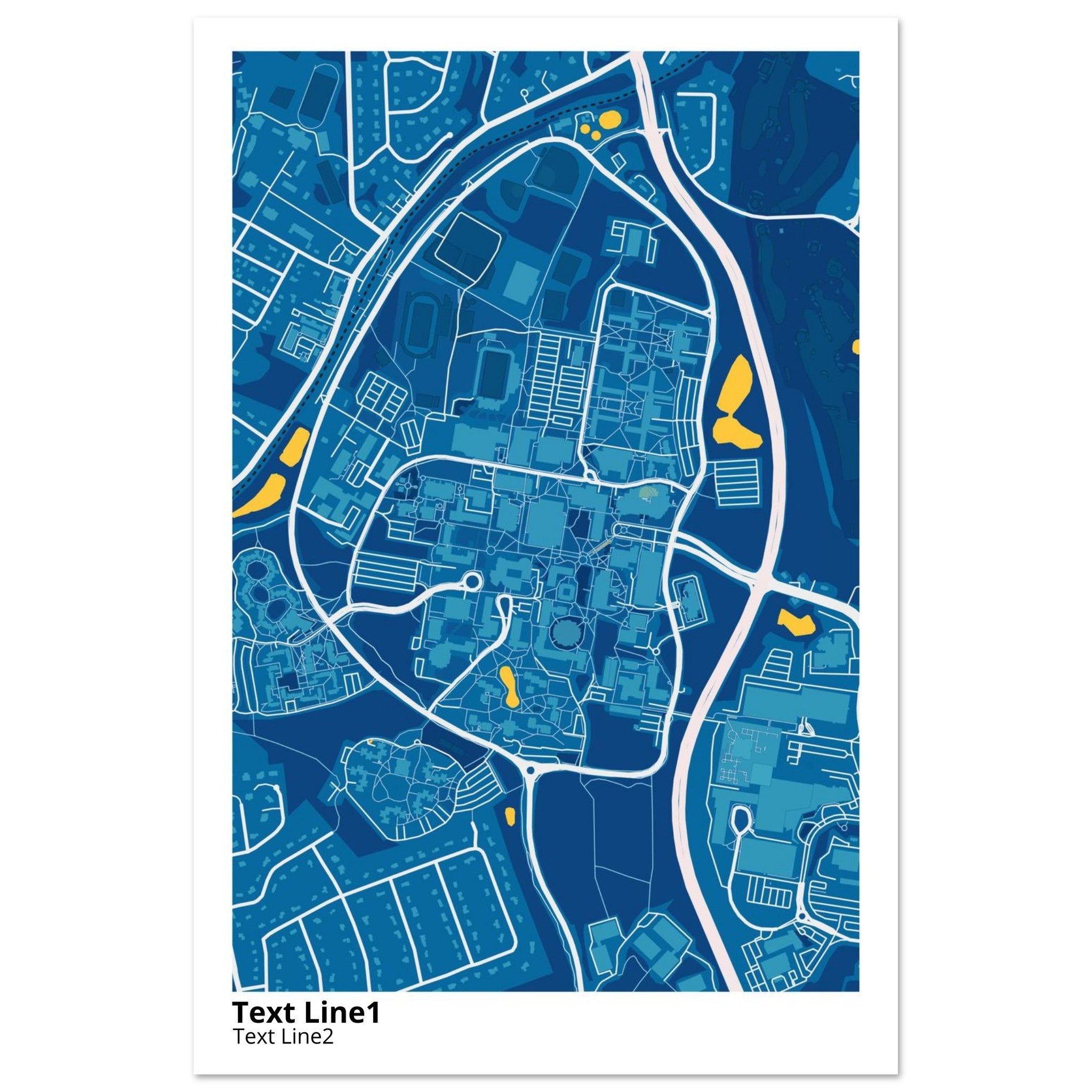 stony brook university campus map poster