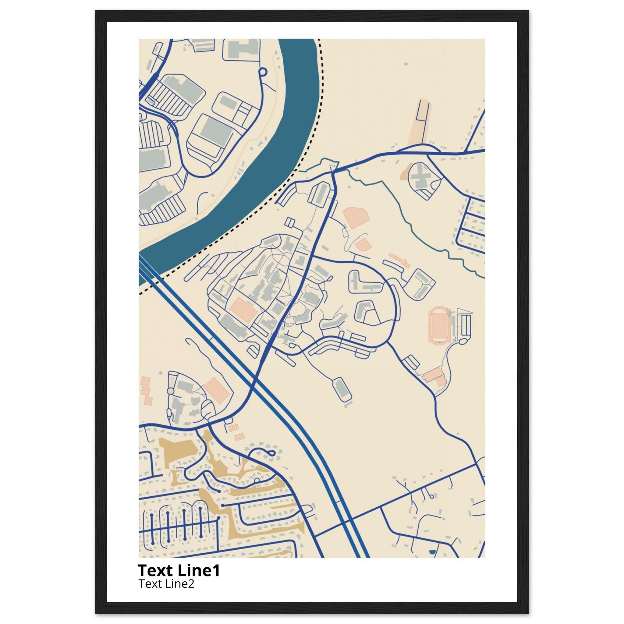 southern new hampshire university campus map poster