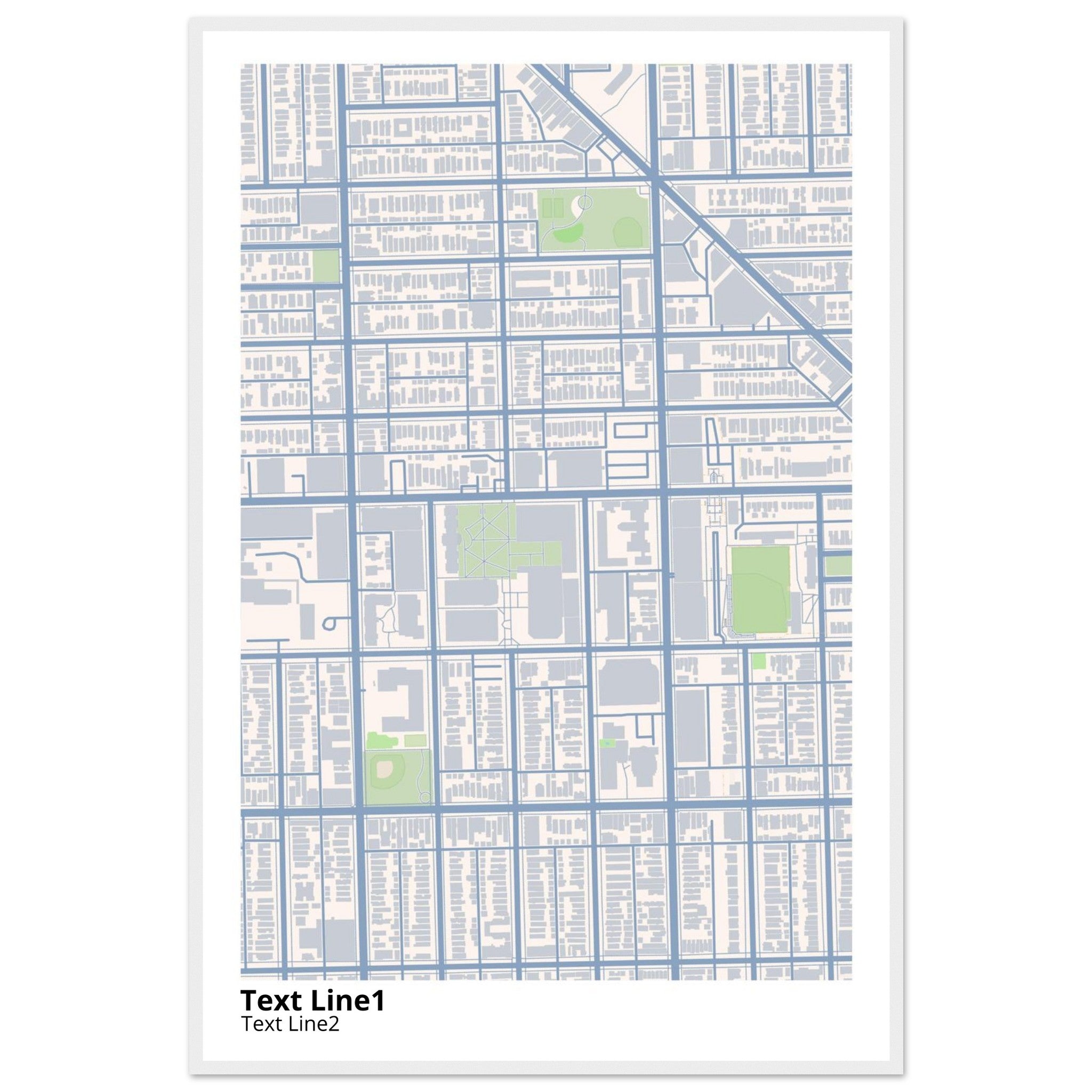 depaul university campus map poster