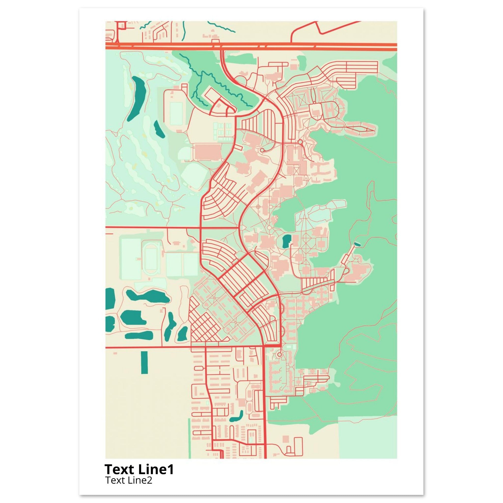 grand valley state university campus map poster