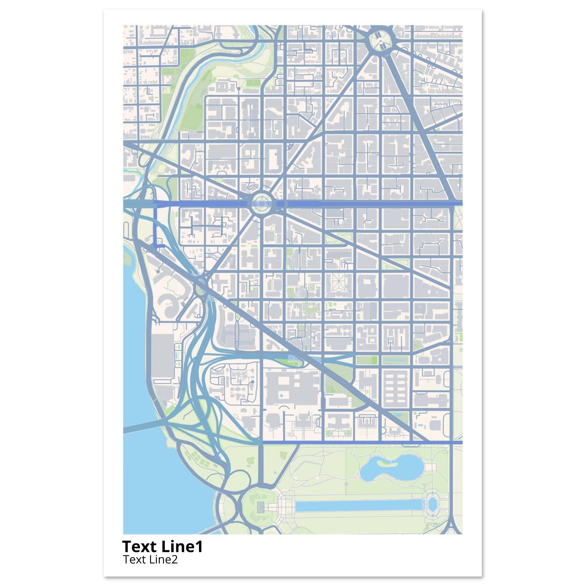 george washington university campus map poster