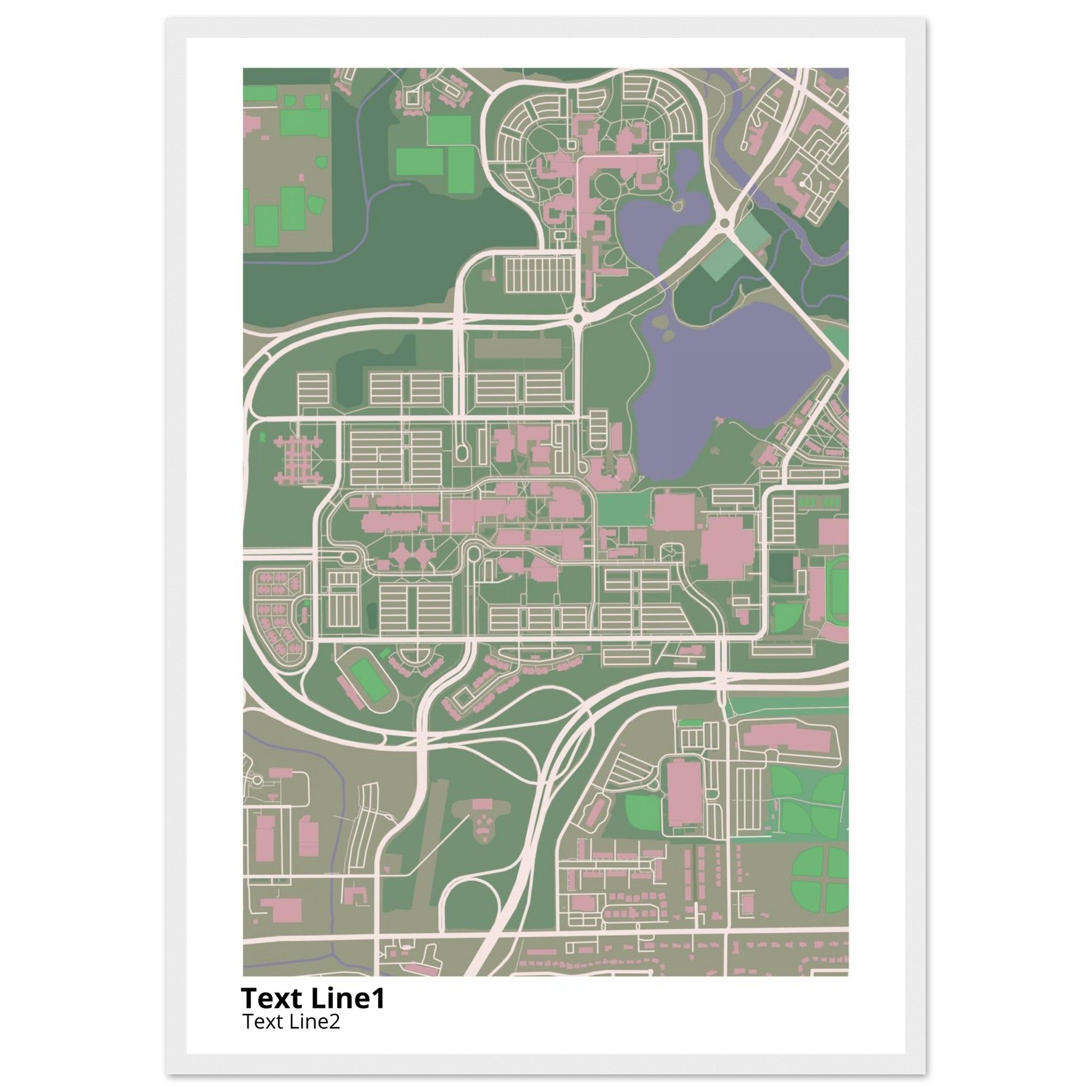 university at buffalo campus map poster