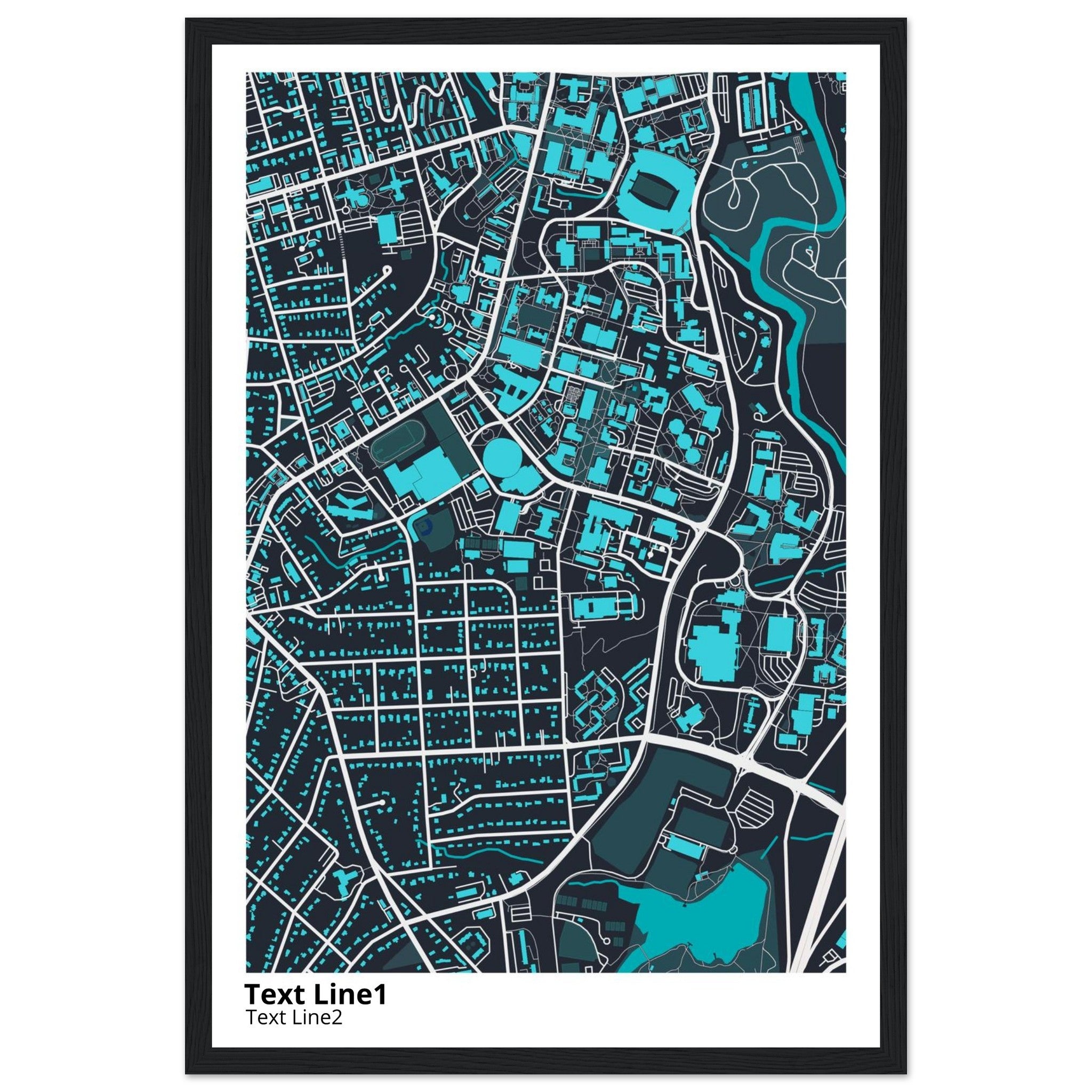 university of georgia campus map poster