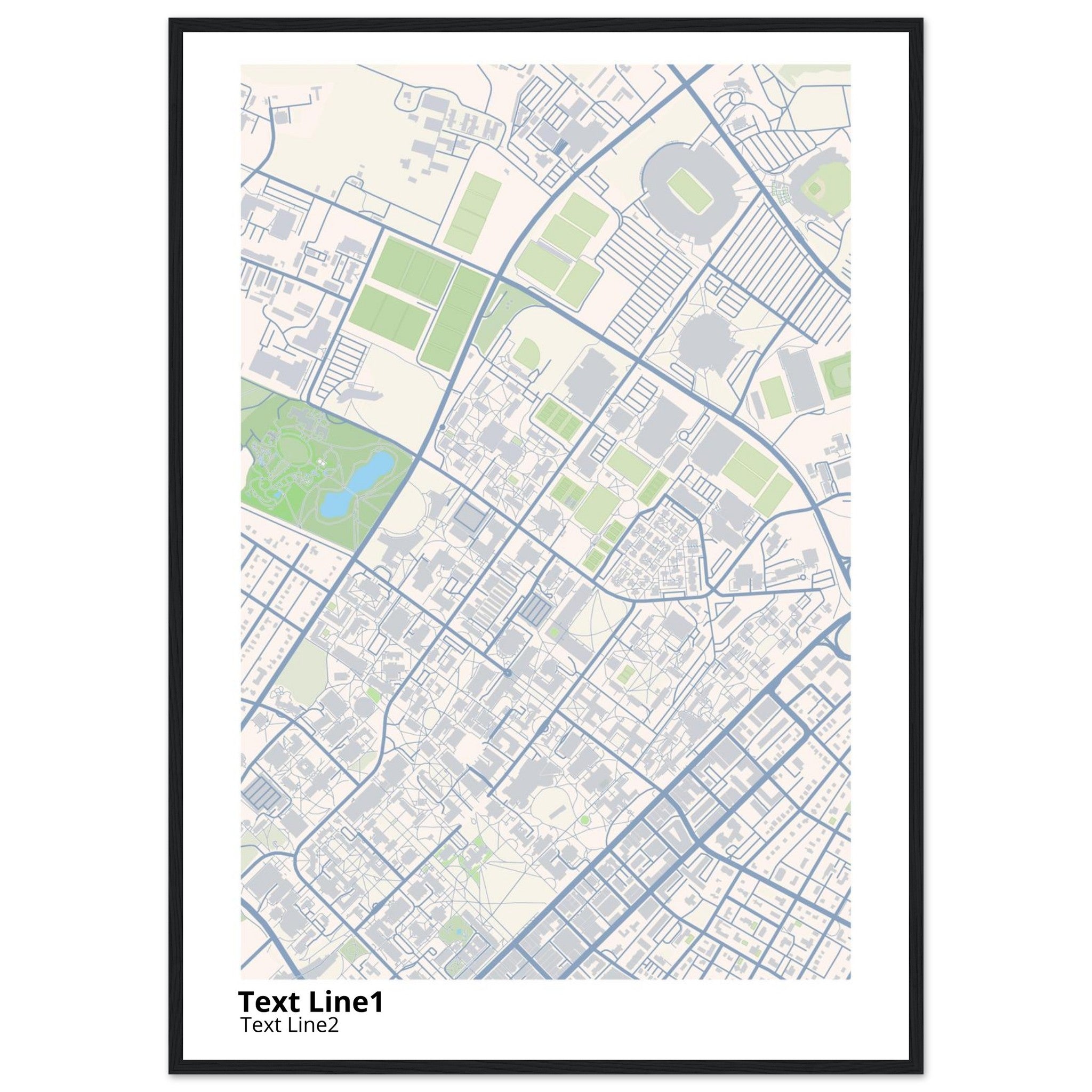 Pennsylvania State University Campus Map Poster | Graduation Gift - Ink And Atlas