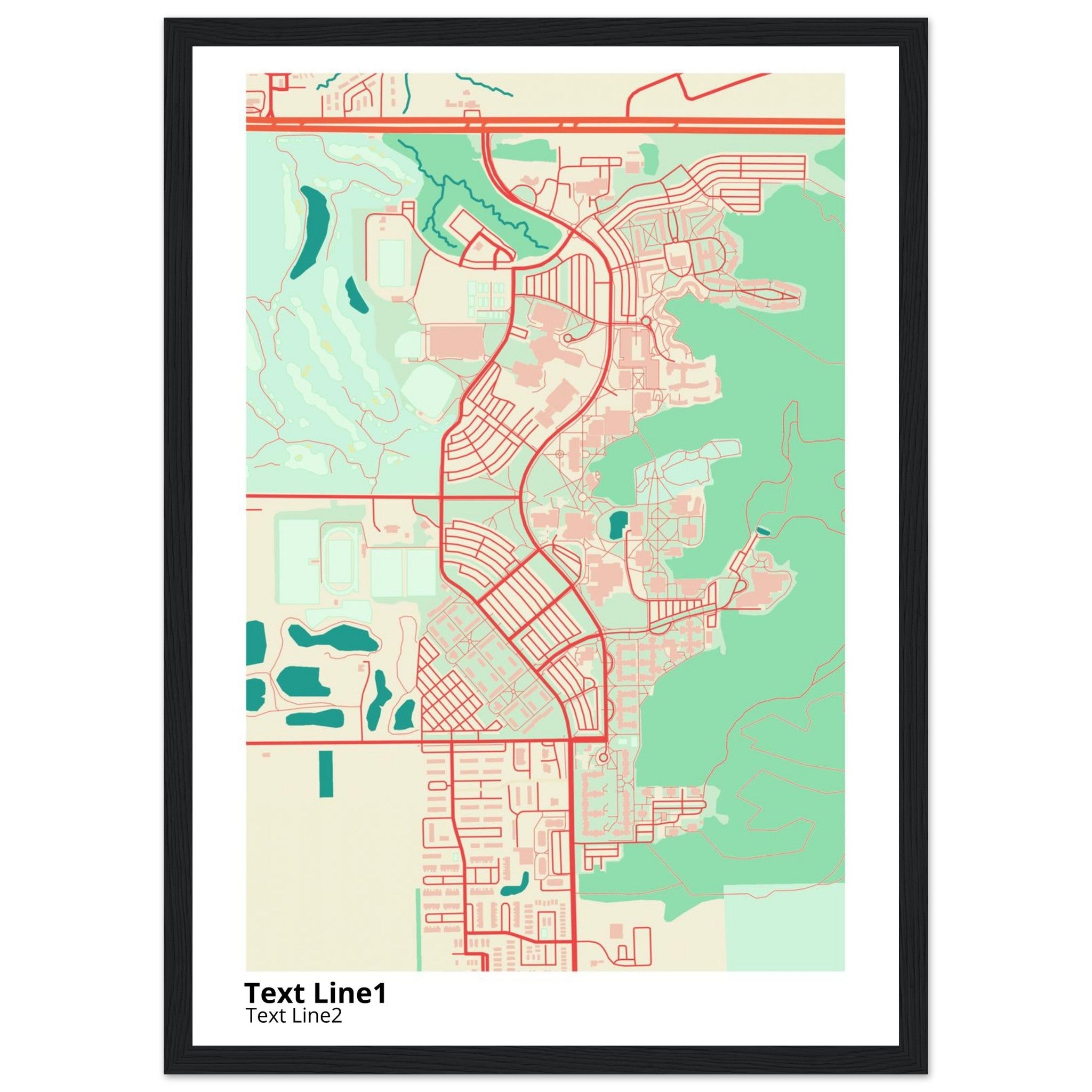grand valley state university campus map poster