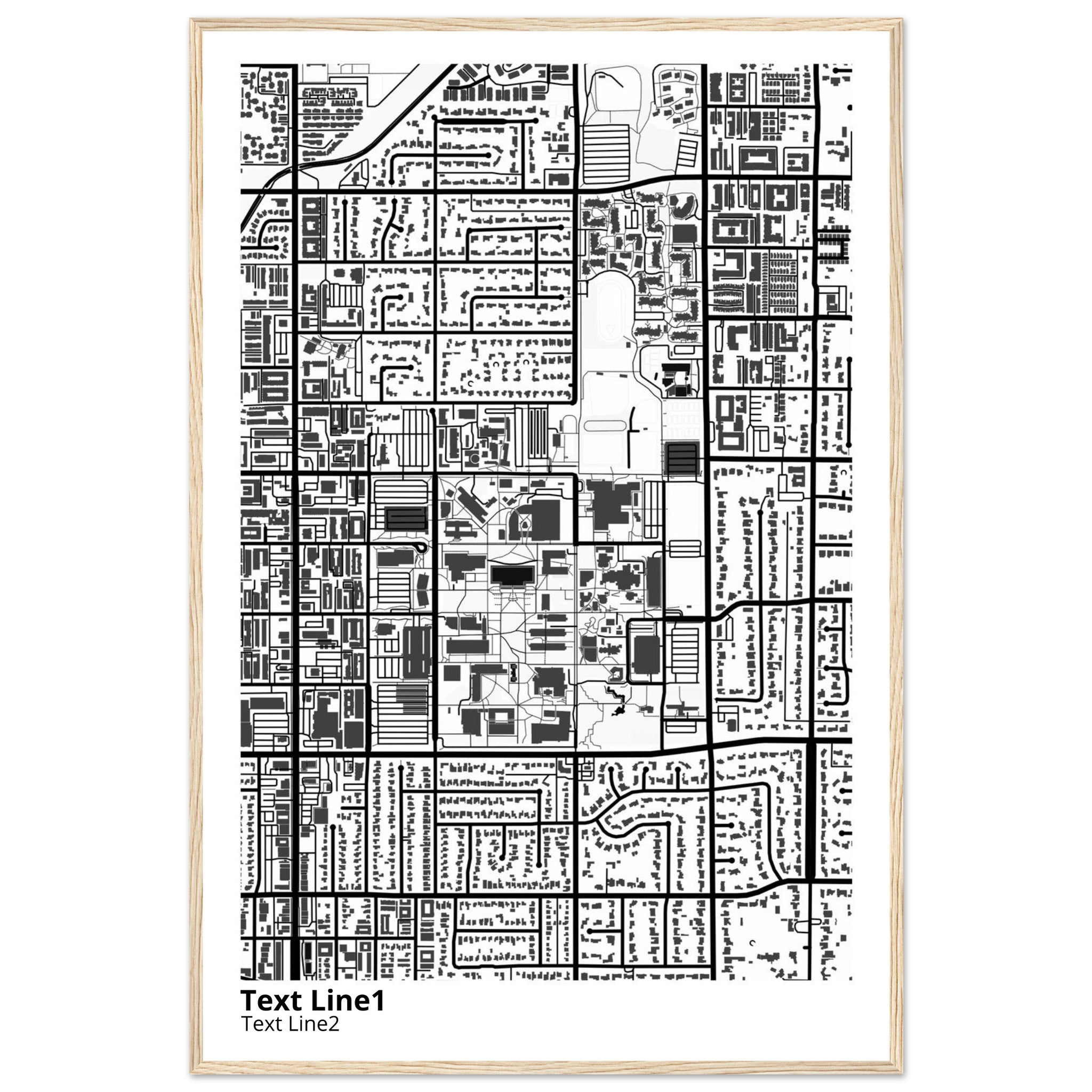 california state university northridge campus map poster