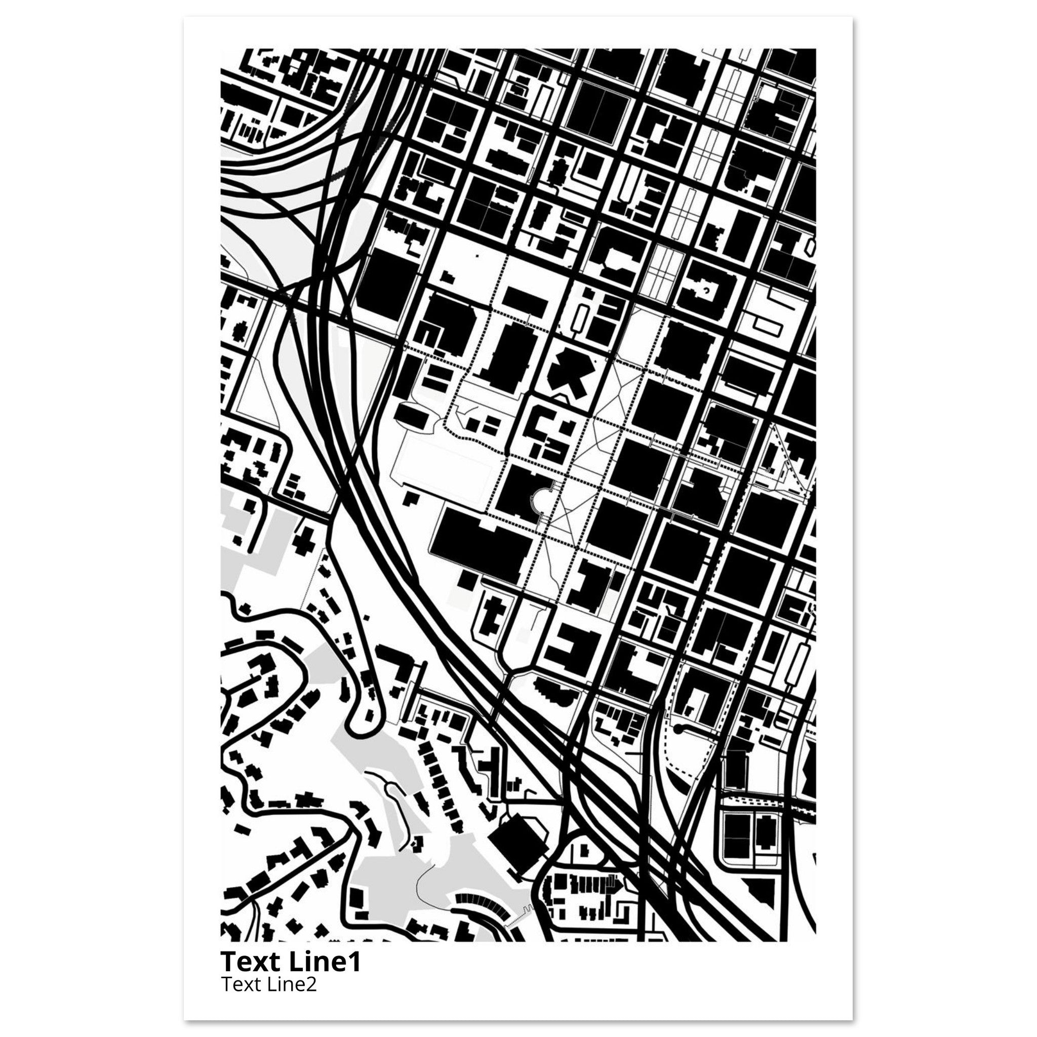 Portland State University Campus Map Poster | Graduation Gift - Ink And Atlas