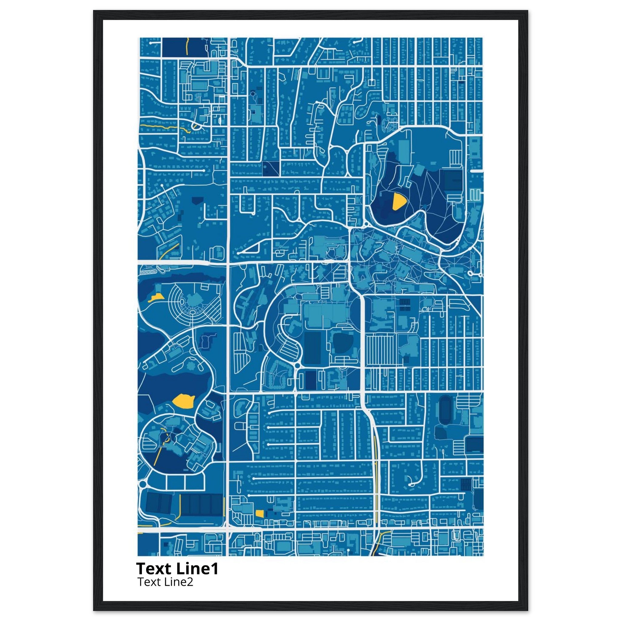 university of kansas campus map poster