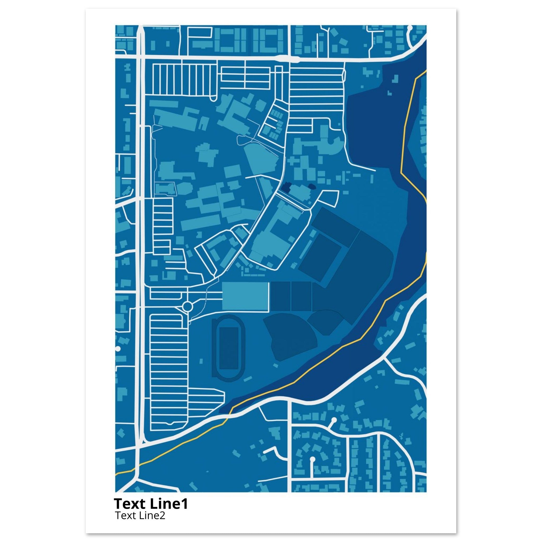 american river college campus map poster