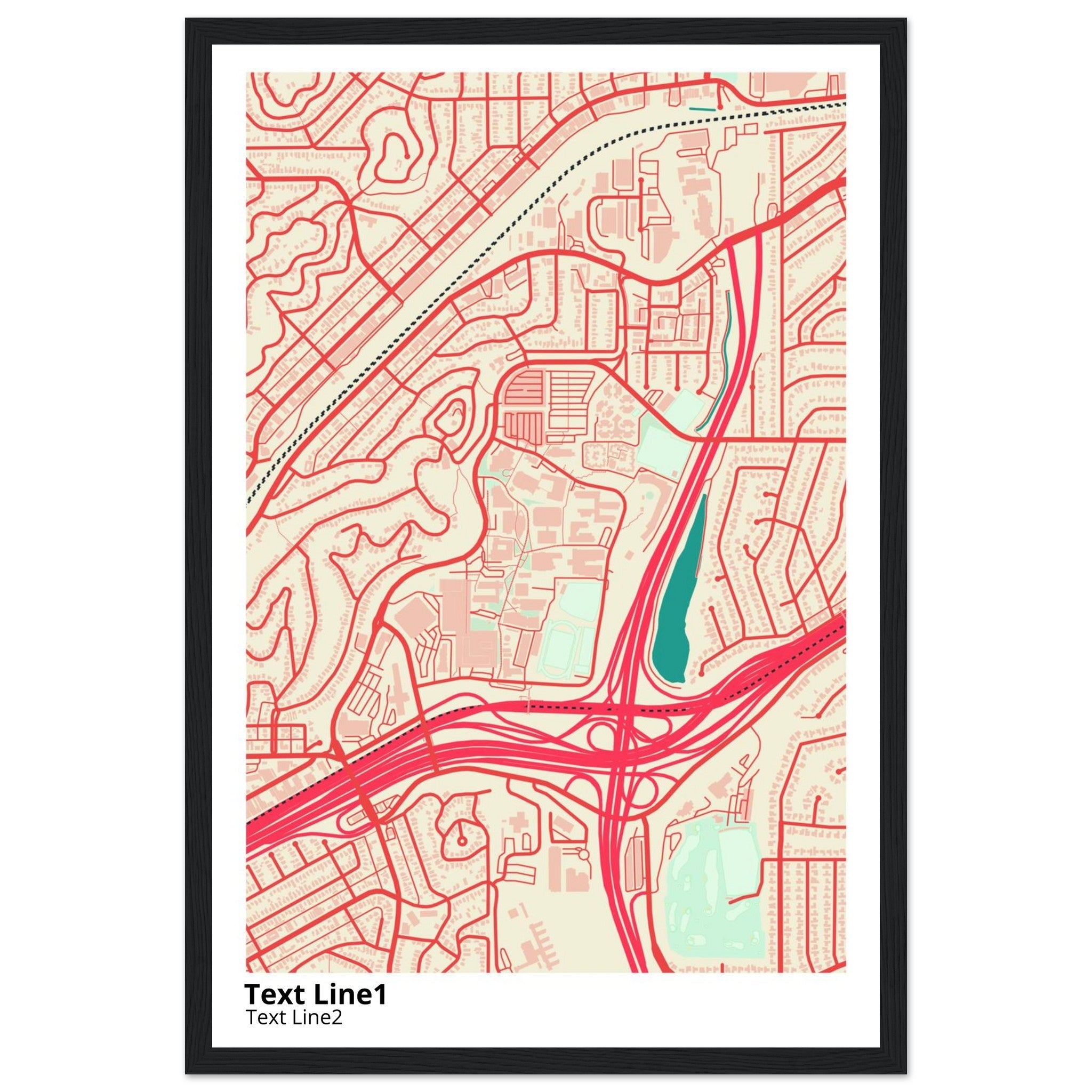 california state university los angeles campus map poster