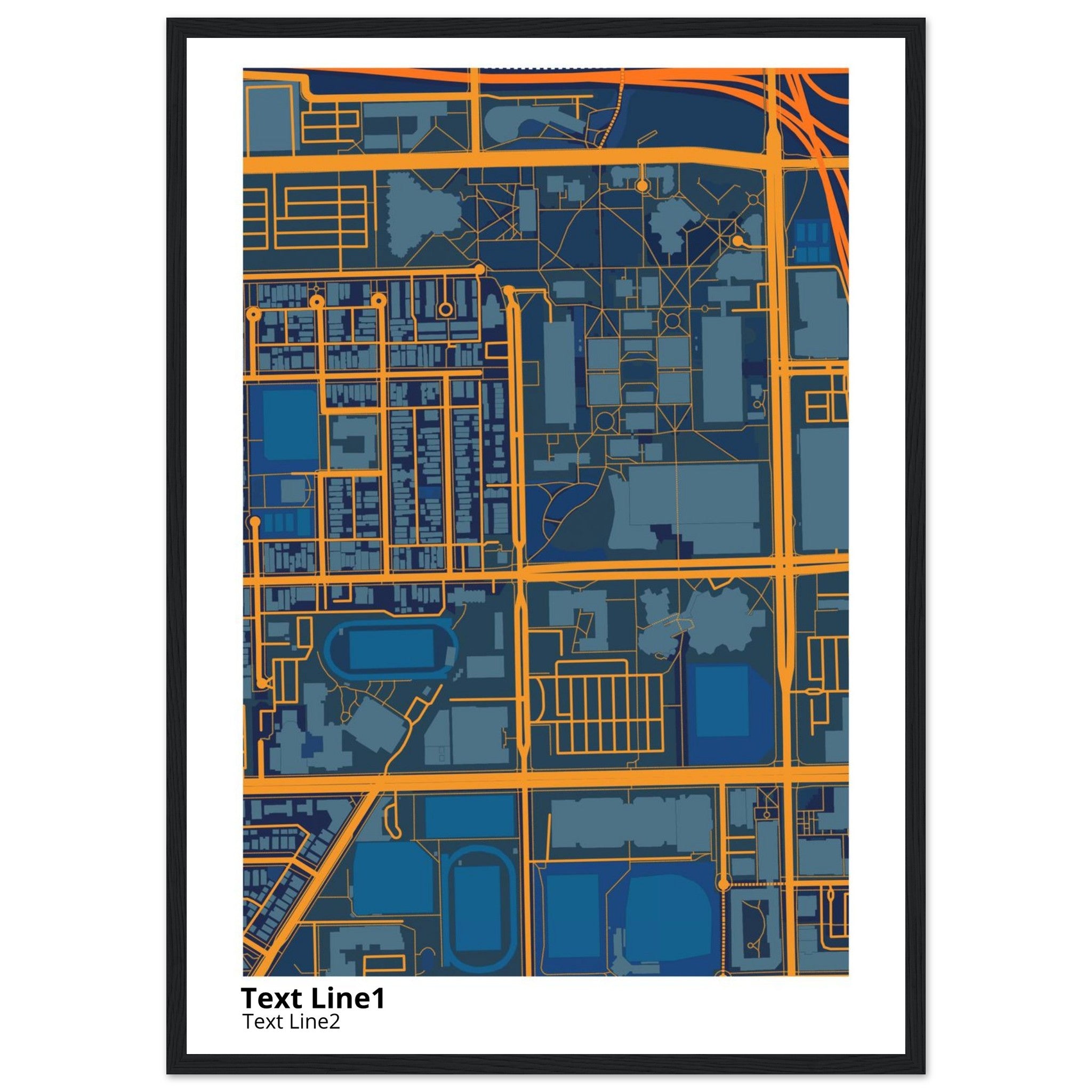 university of illinois chicago campus map poster
