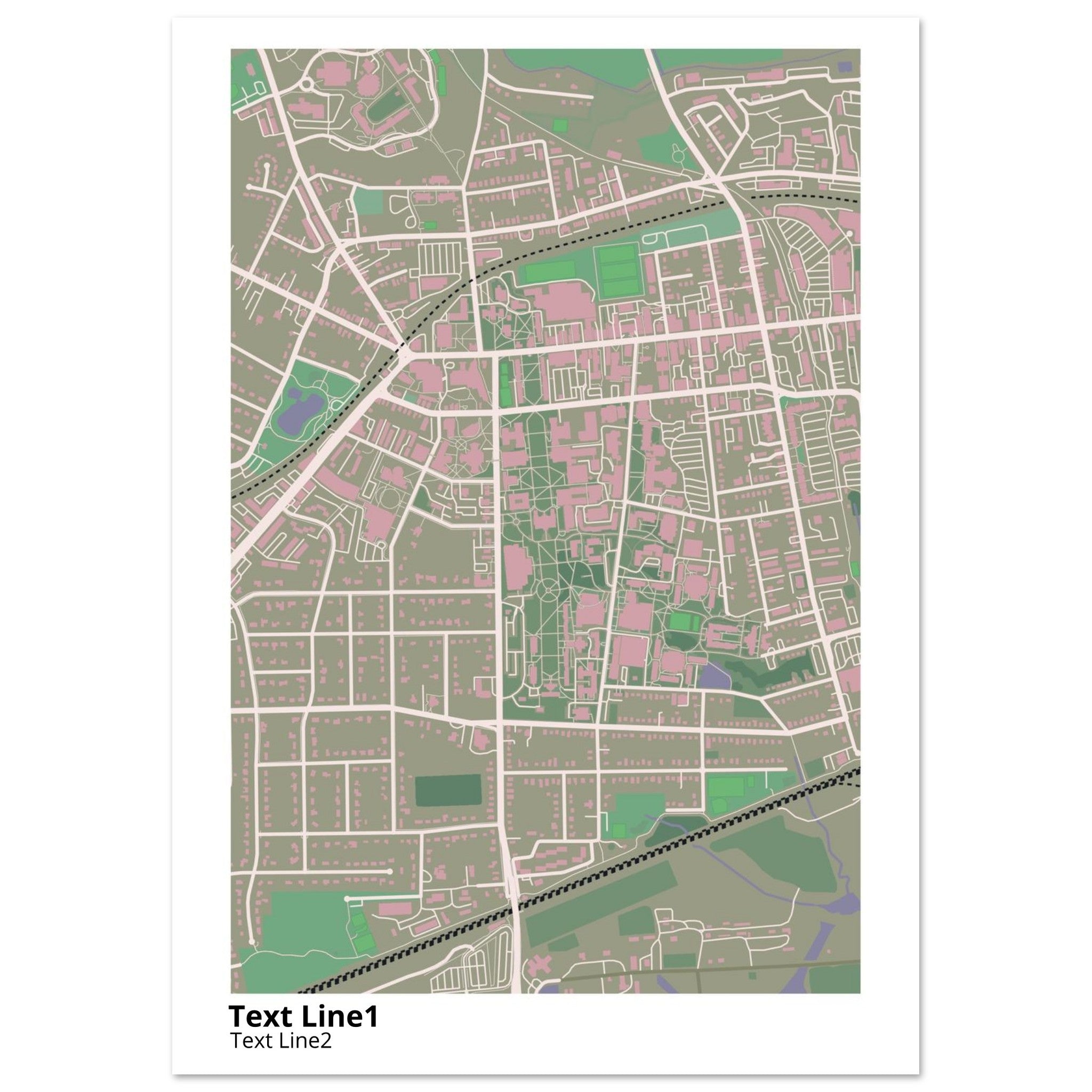 university of delaware campus map poster