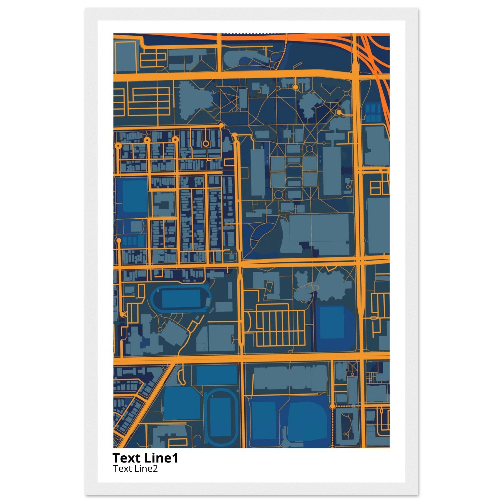 university of illinois chicago campus map poster