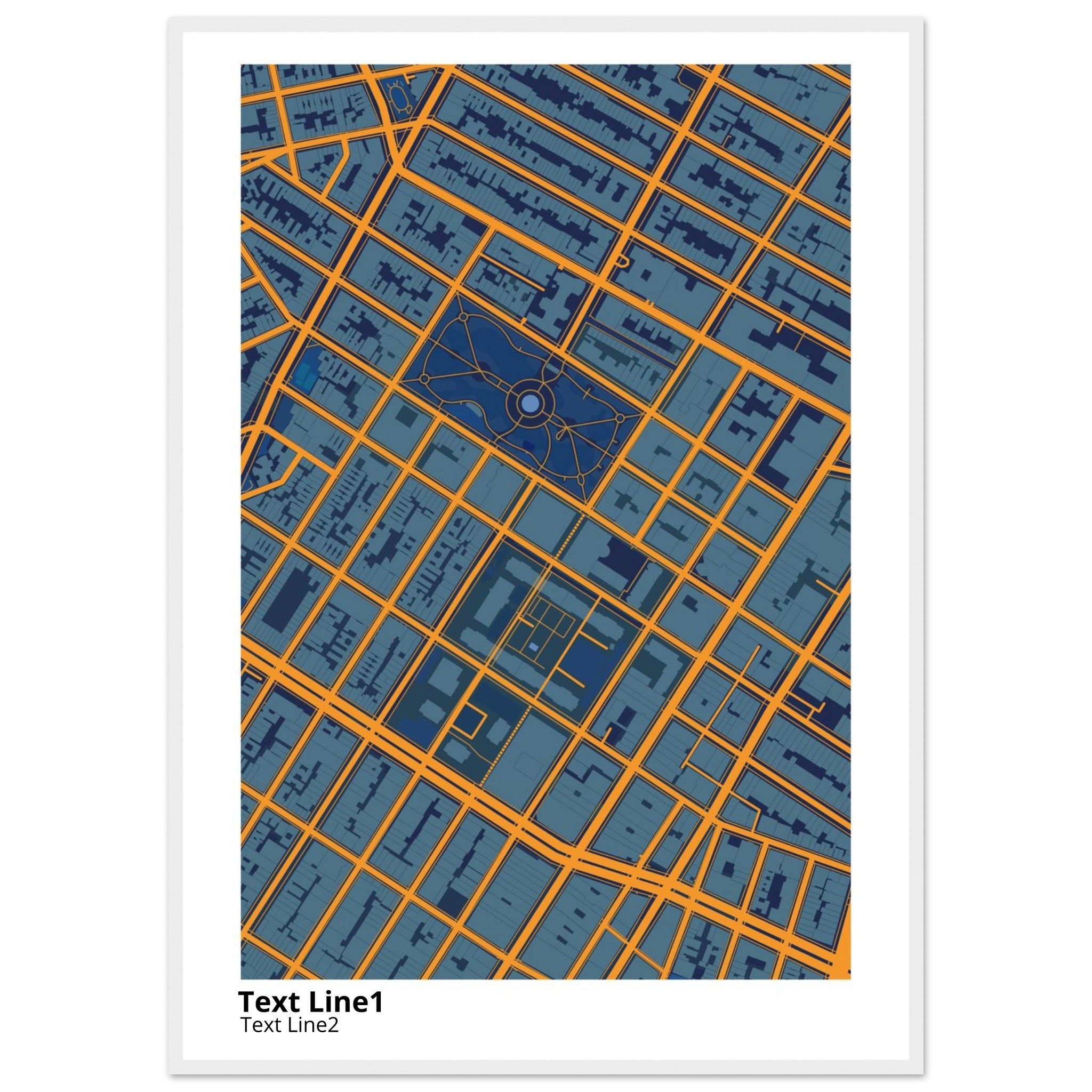 new york university campus map poster