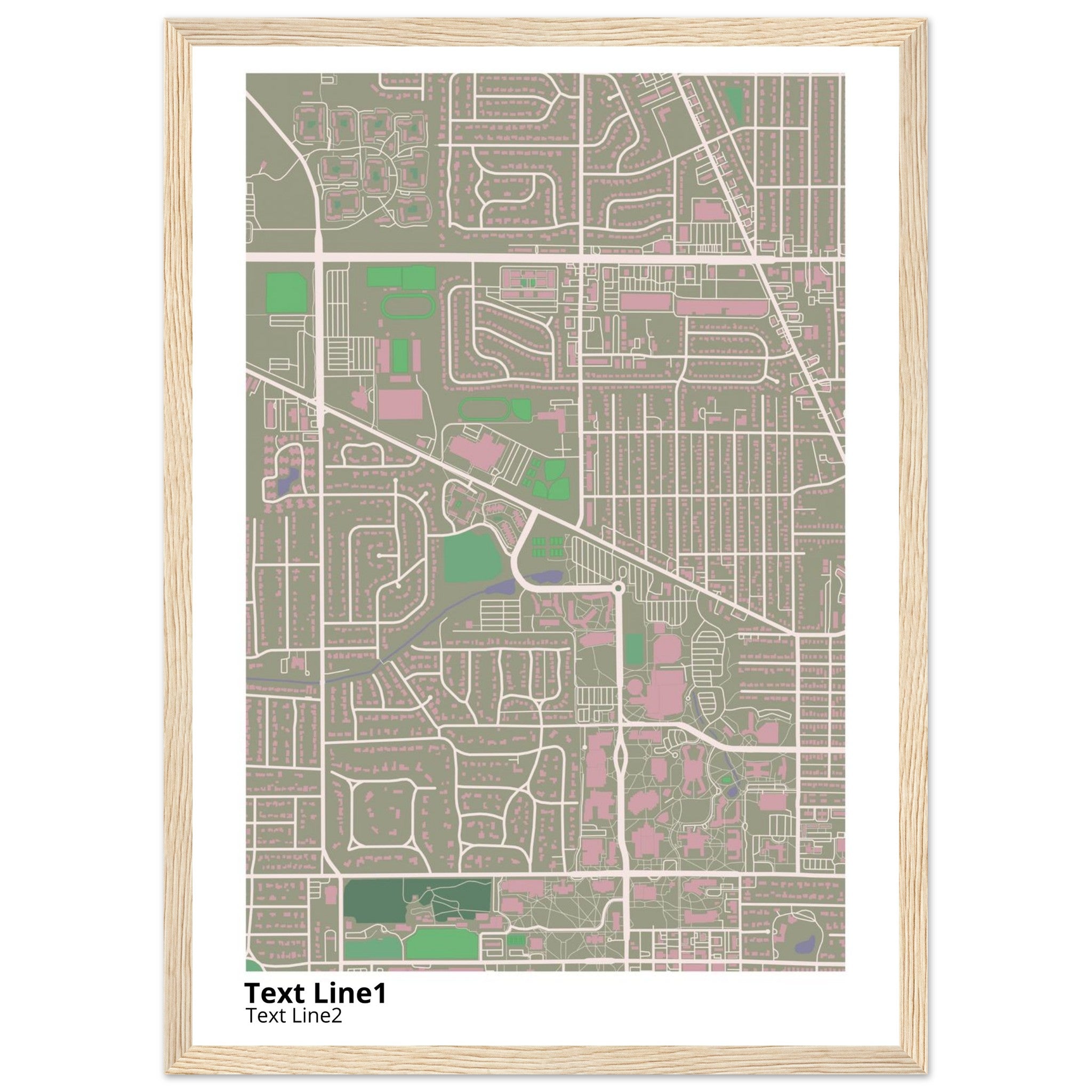 ball state university campus map poster