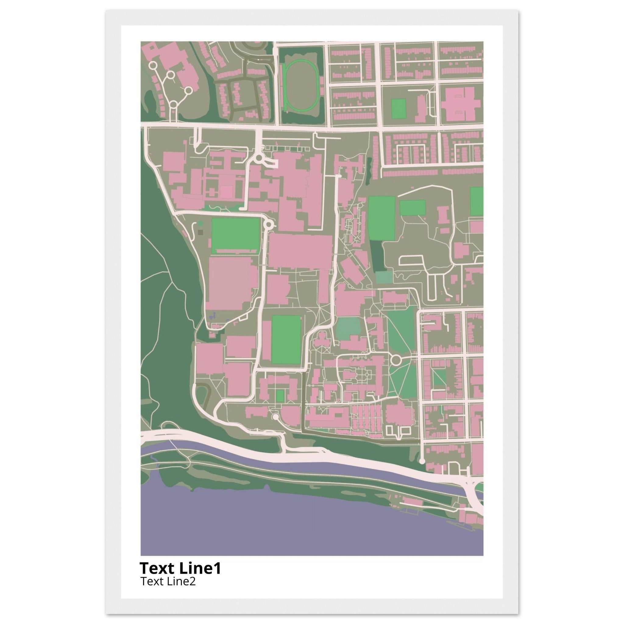 georgetown university campus map poster