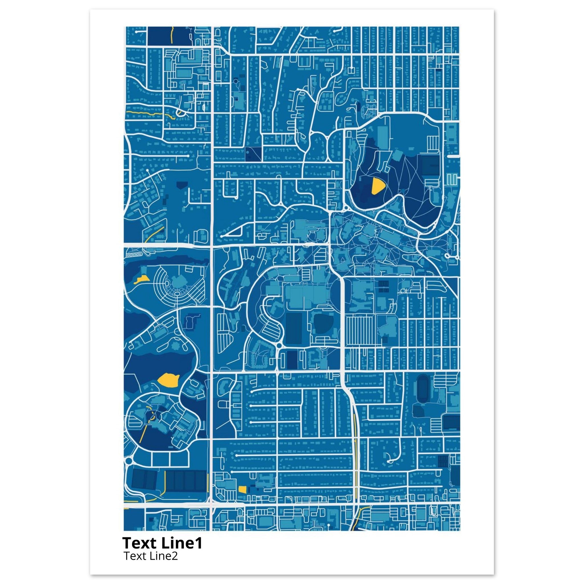 university of kansas campus map poster