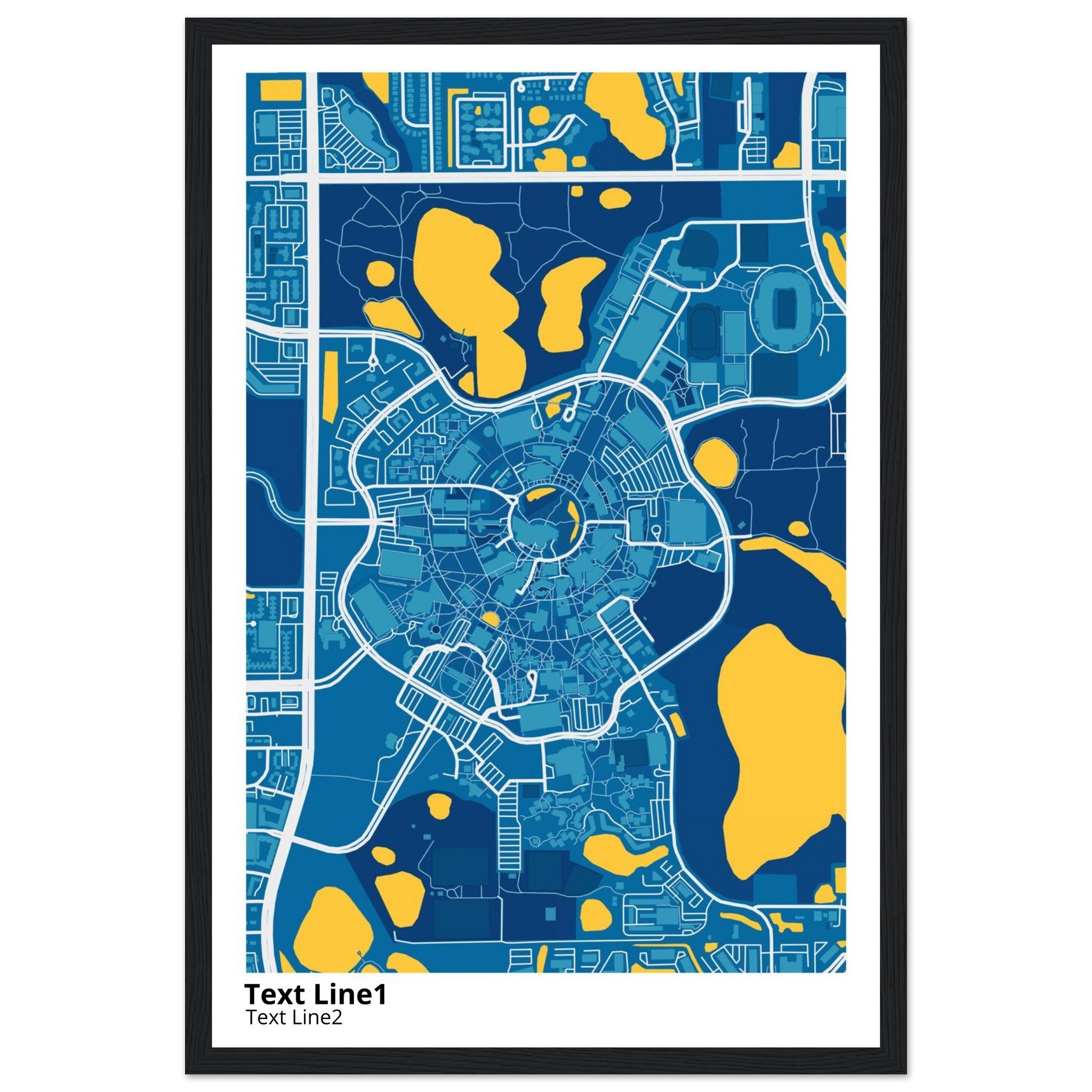 university of central florida campus map poster