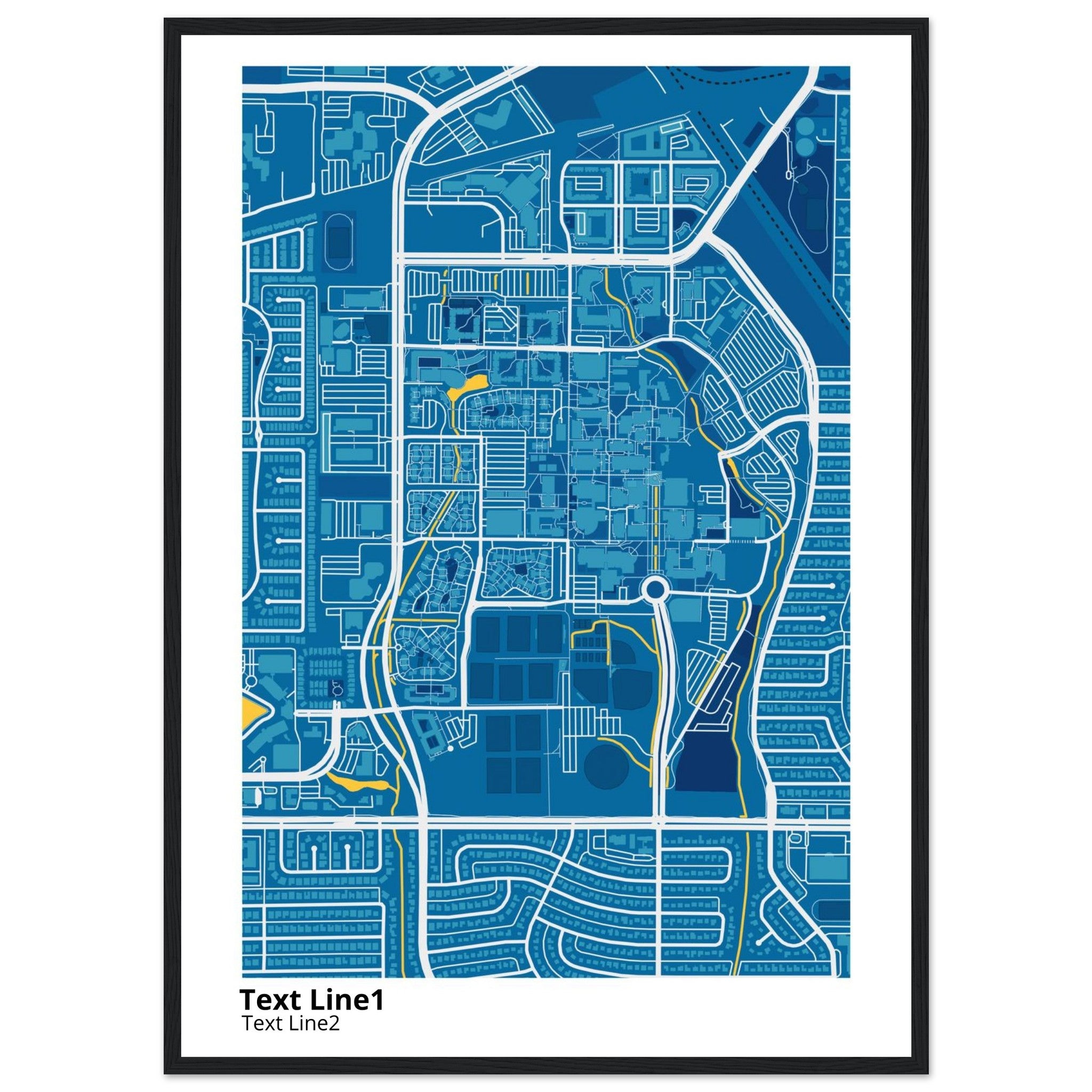The University of Texas at Dallas Campus Map Poster | Graduation Gift - Ink And Atlas