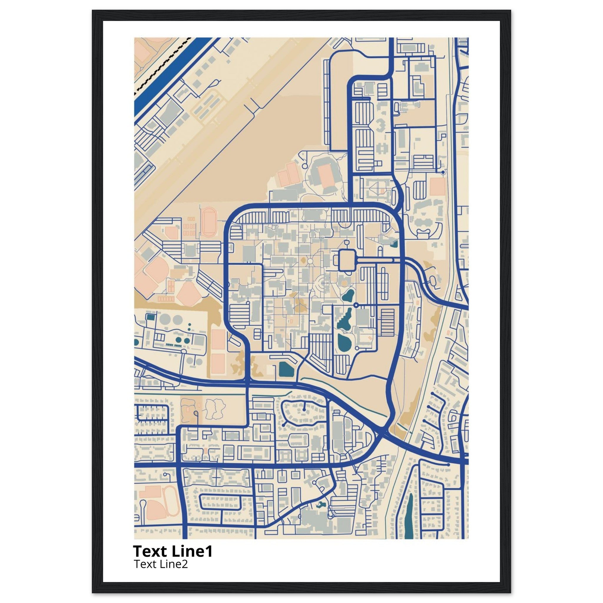 florida atlantic university campus map poster
