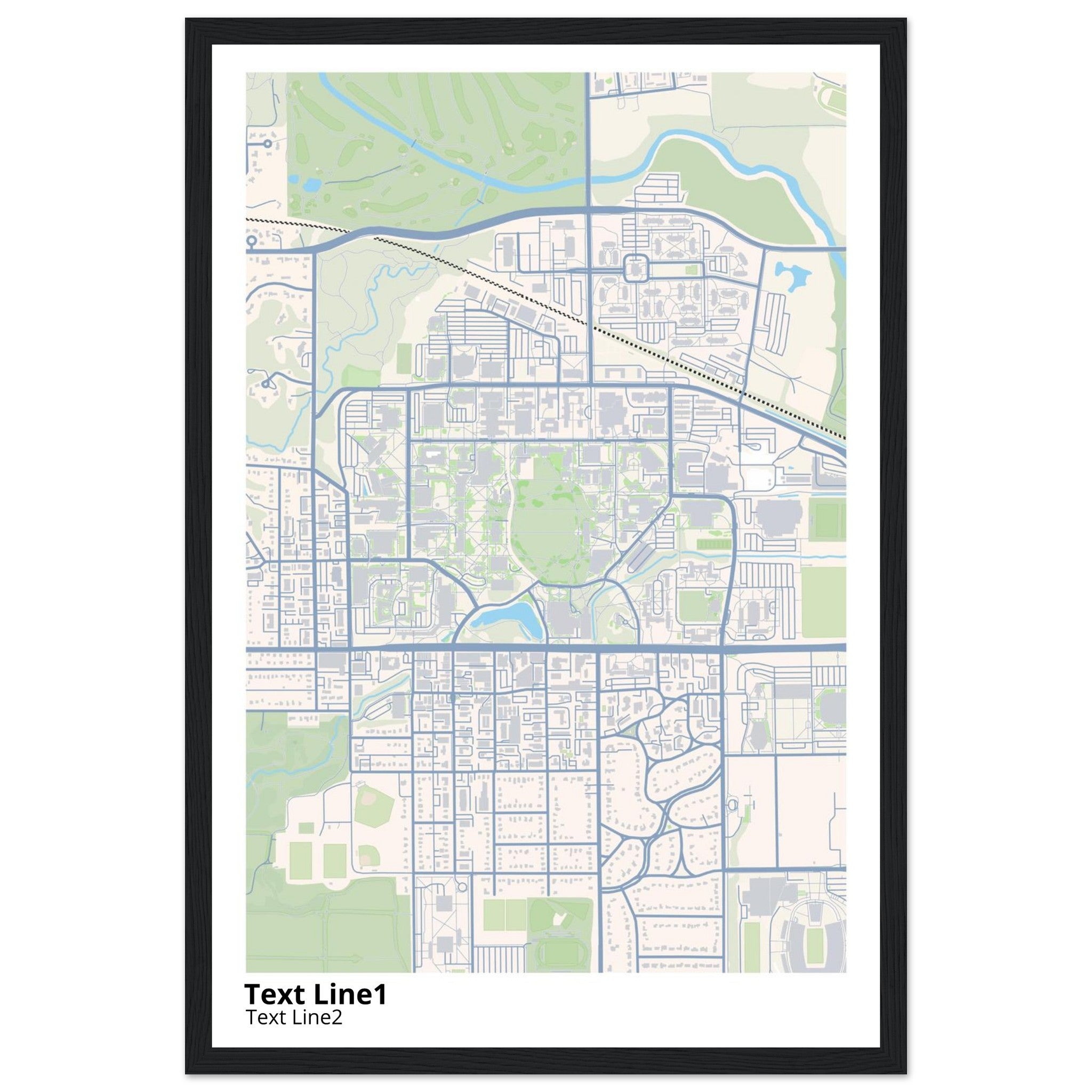 iowa state university campus map poster
