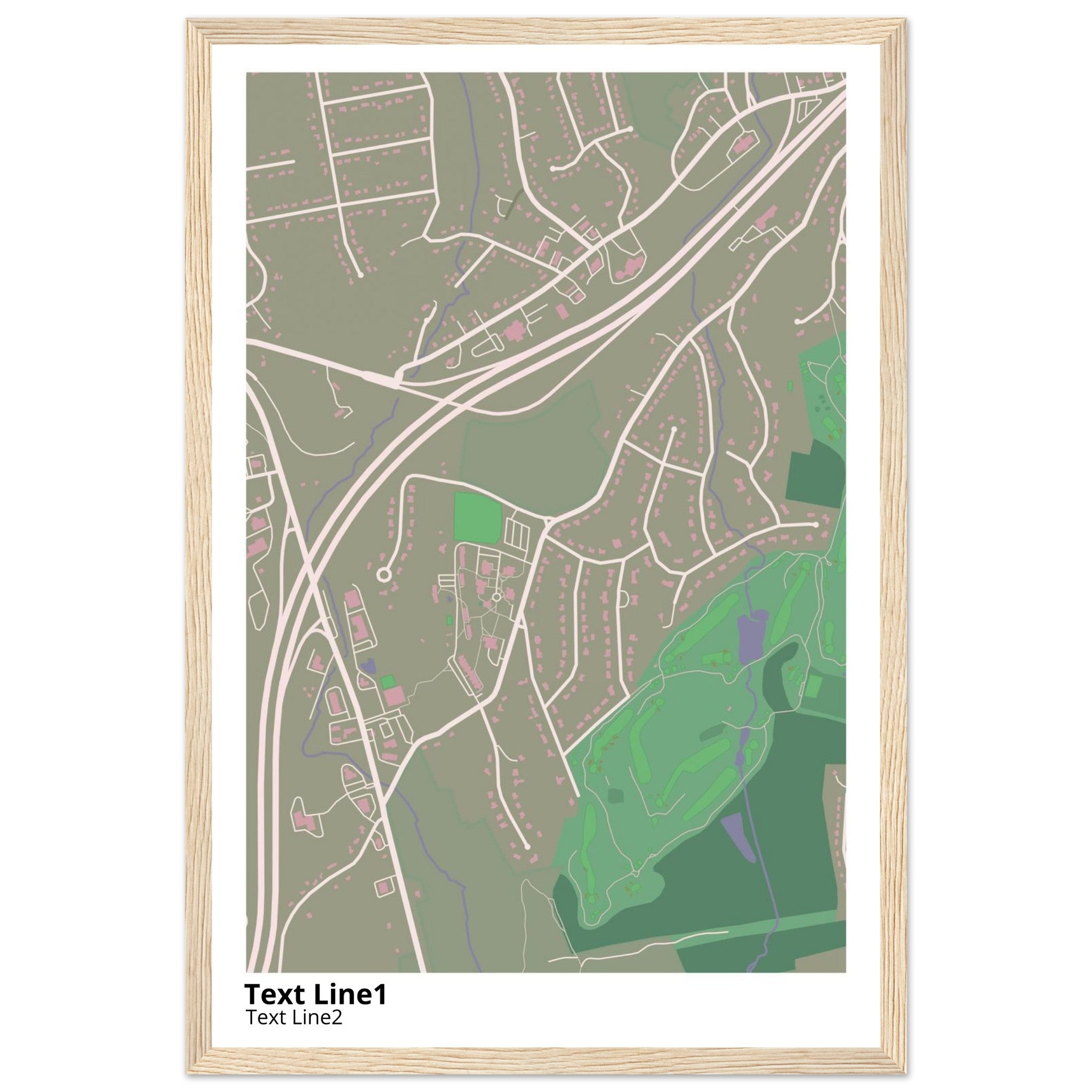 post university modern campus map print