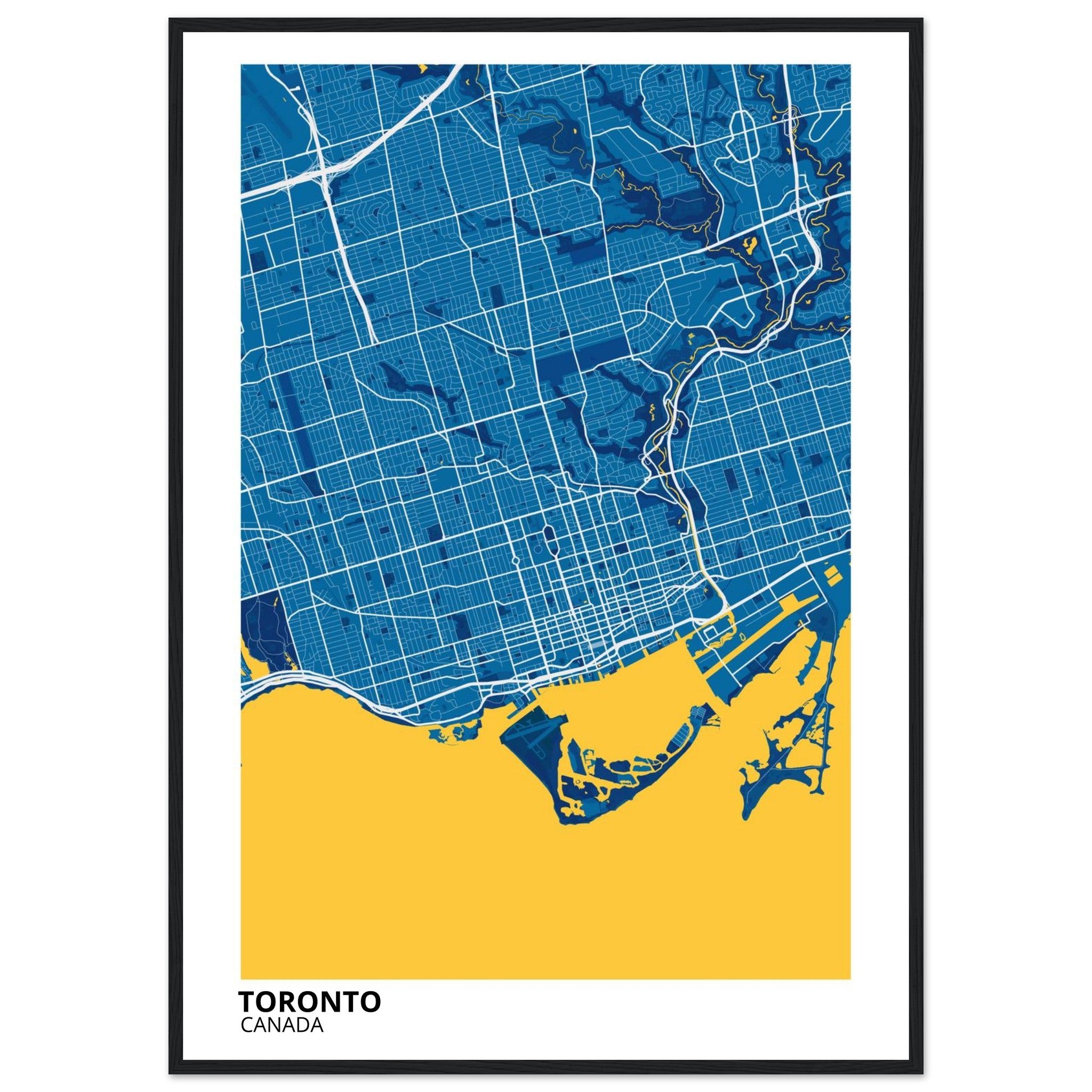 Toronto Canada City Map Poster | Custom Map Art Print - Ink And Atlas